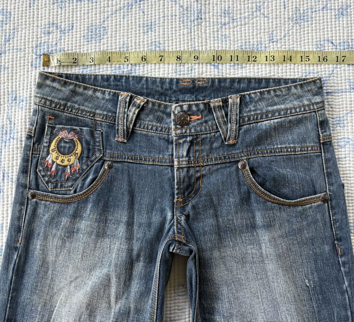 Japanese Brand Japanese Genes Native American Embroidered Bootcut Y2K Jeans Size US 32 / EU 48 - 2 Thumbnail