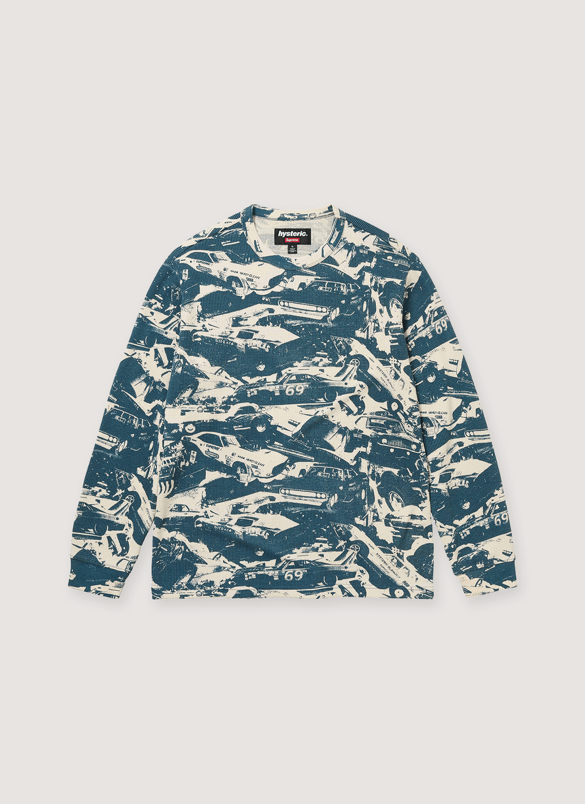 Supreme Hysteric Glamour Cars Thermal Longsleeve Teal Size US M / EU 48-50 / 2 - 1 Thumbnail
