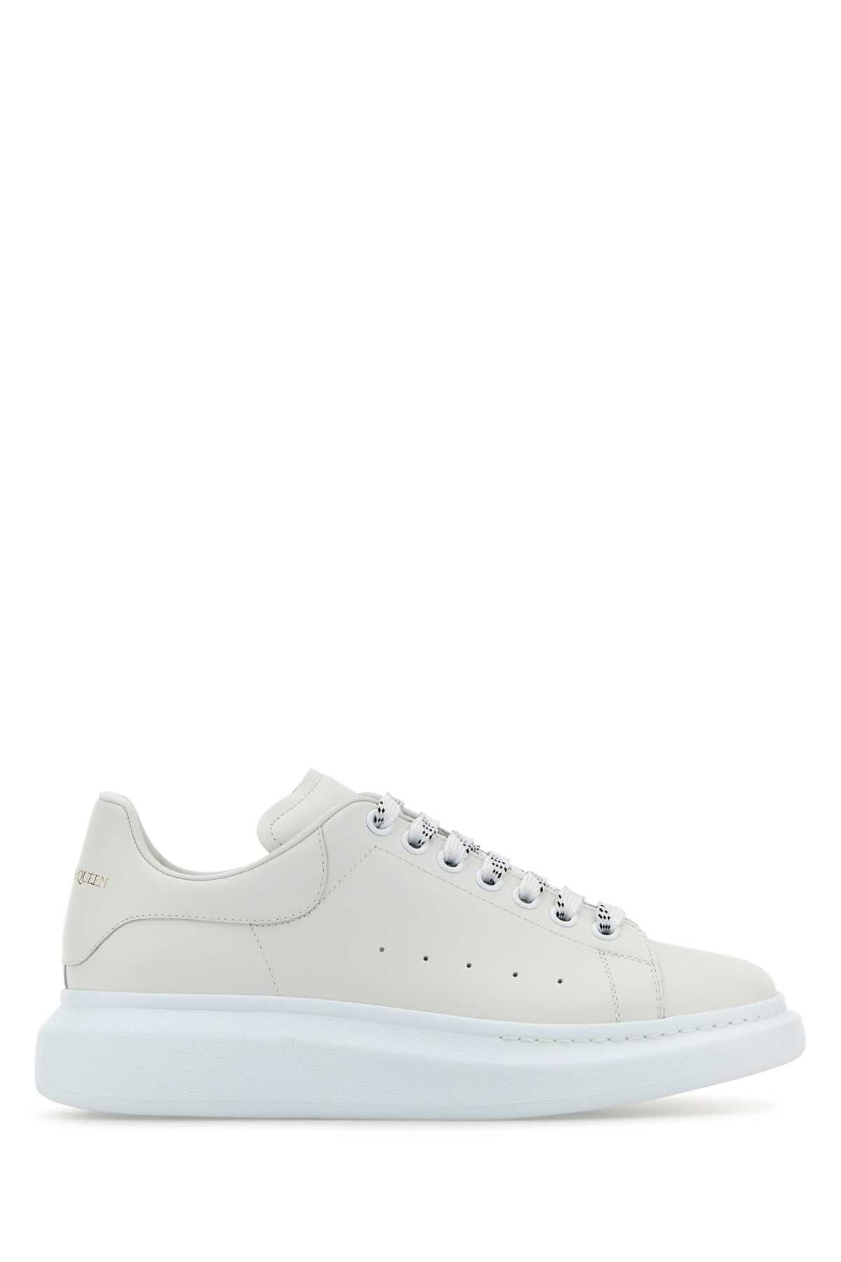 Alexander McQueen Chalk Leather Sneakers With Chalk Leather Heel Size US 12 / EU 45 - 1 Thumbnail