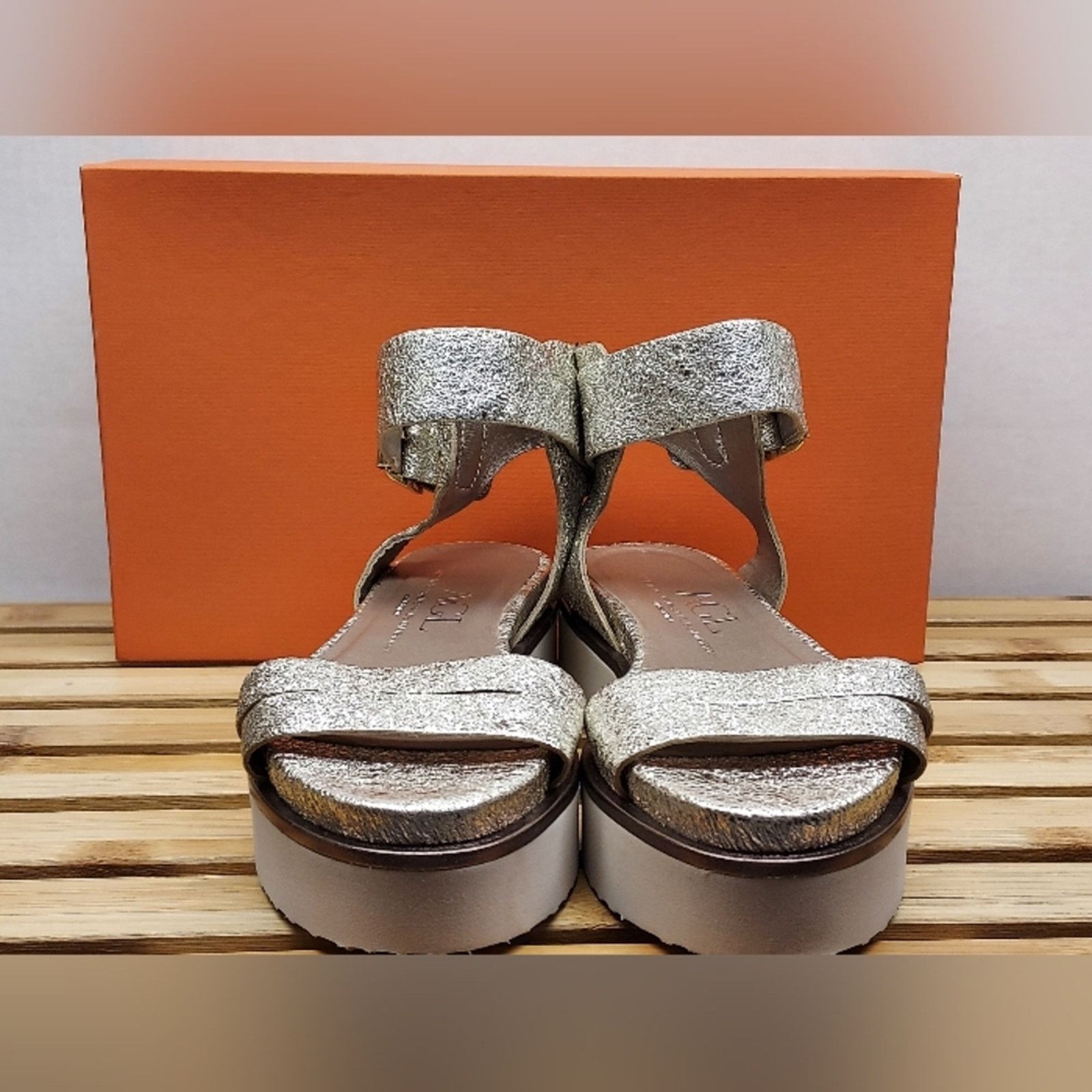 AGL AGL Womens Platinum Quarter Strap Platform Sandal Size 36(6) Size US 6 / IT 36 - 5 Thumbnail