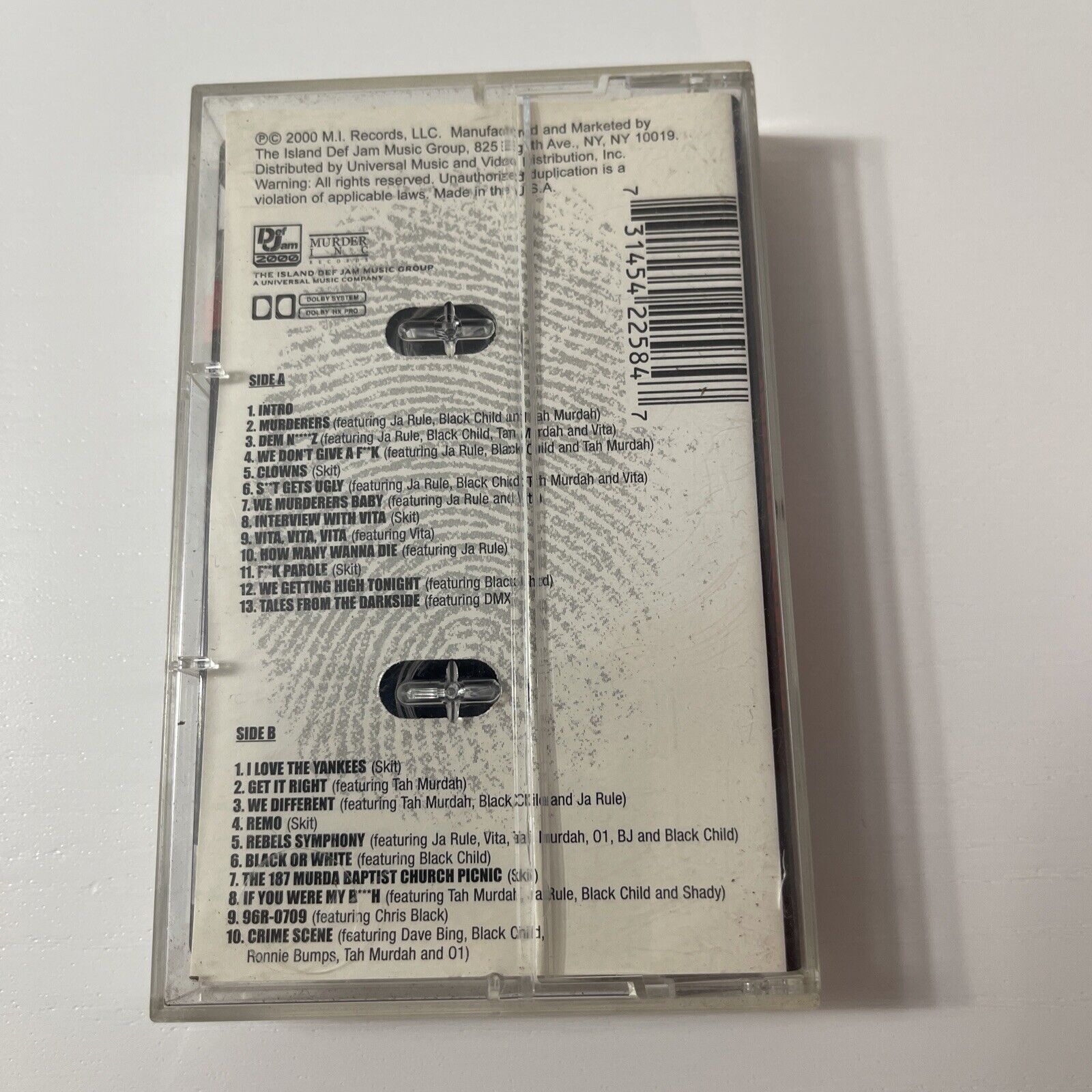 Vintage Irv Gotti Presents the Murderers, Murderer Explicit cassette Size ONE SIZE - 5 Thumbnail