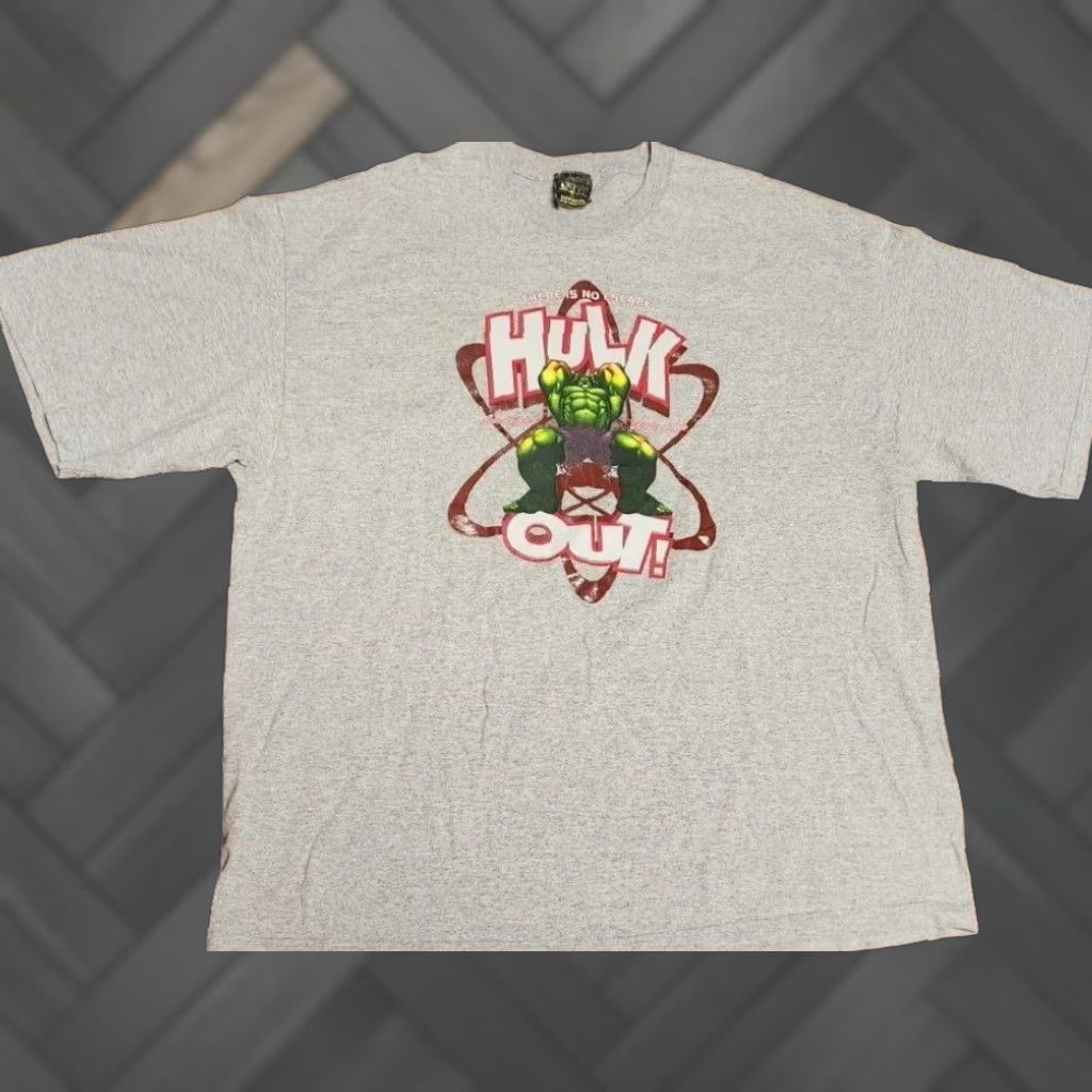 Vintage VINTAGE Marvel Hulk Movie Promo T Shirt Men 3XL Gray Cotton Short Sleeve Crew Neck Official Merch Retro Mens XXL? Size US XXL / EU 58 / 5 - 1 Thumbnail