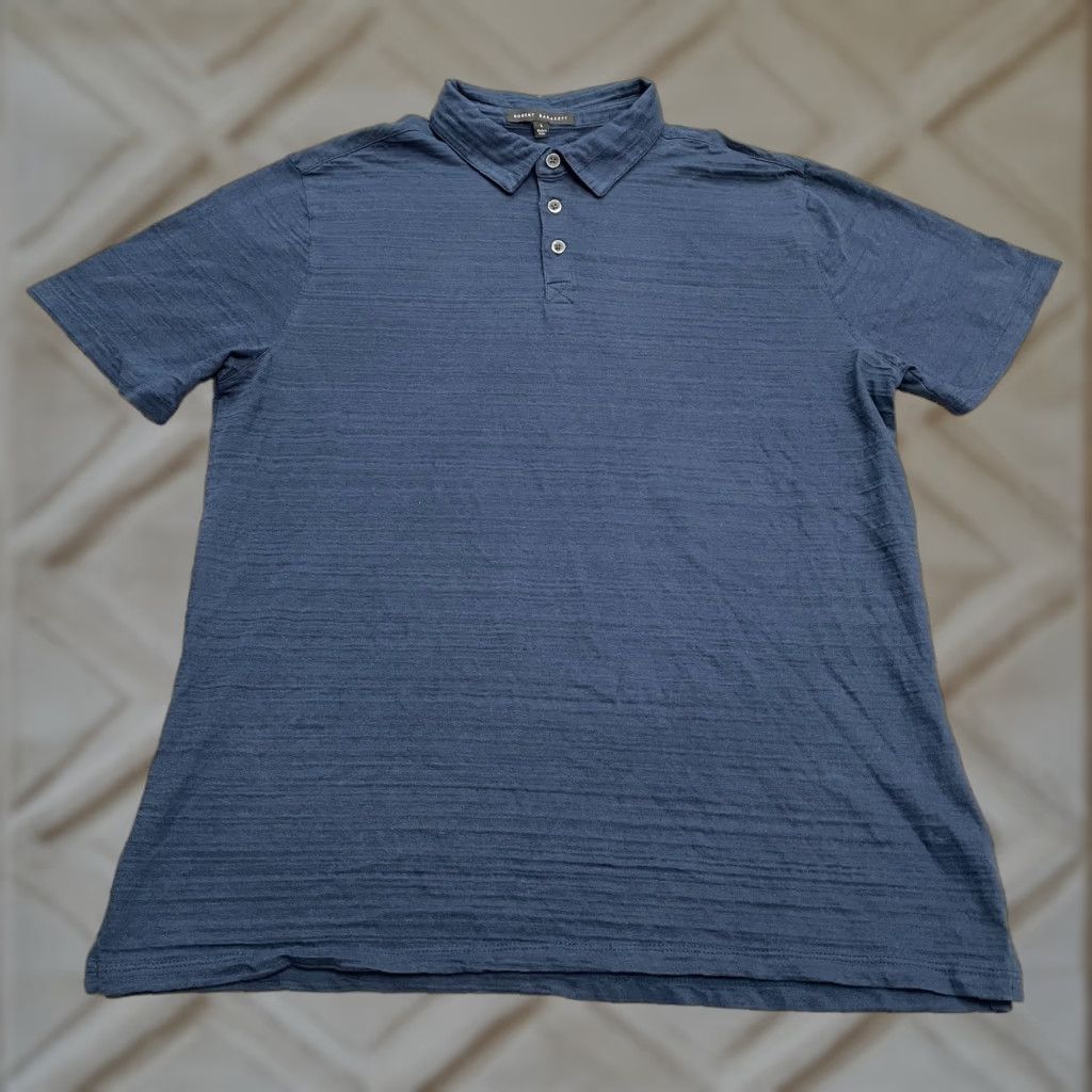 Vintage Robert Barakett Polo Shirt Men Large Blue 100% Cotton Short Sleeve Activewear Classic Size US L / EU 52-54 / 3 - 1 Thumbnail