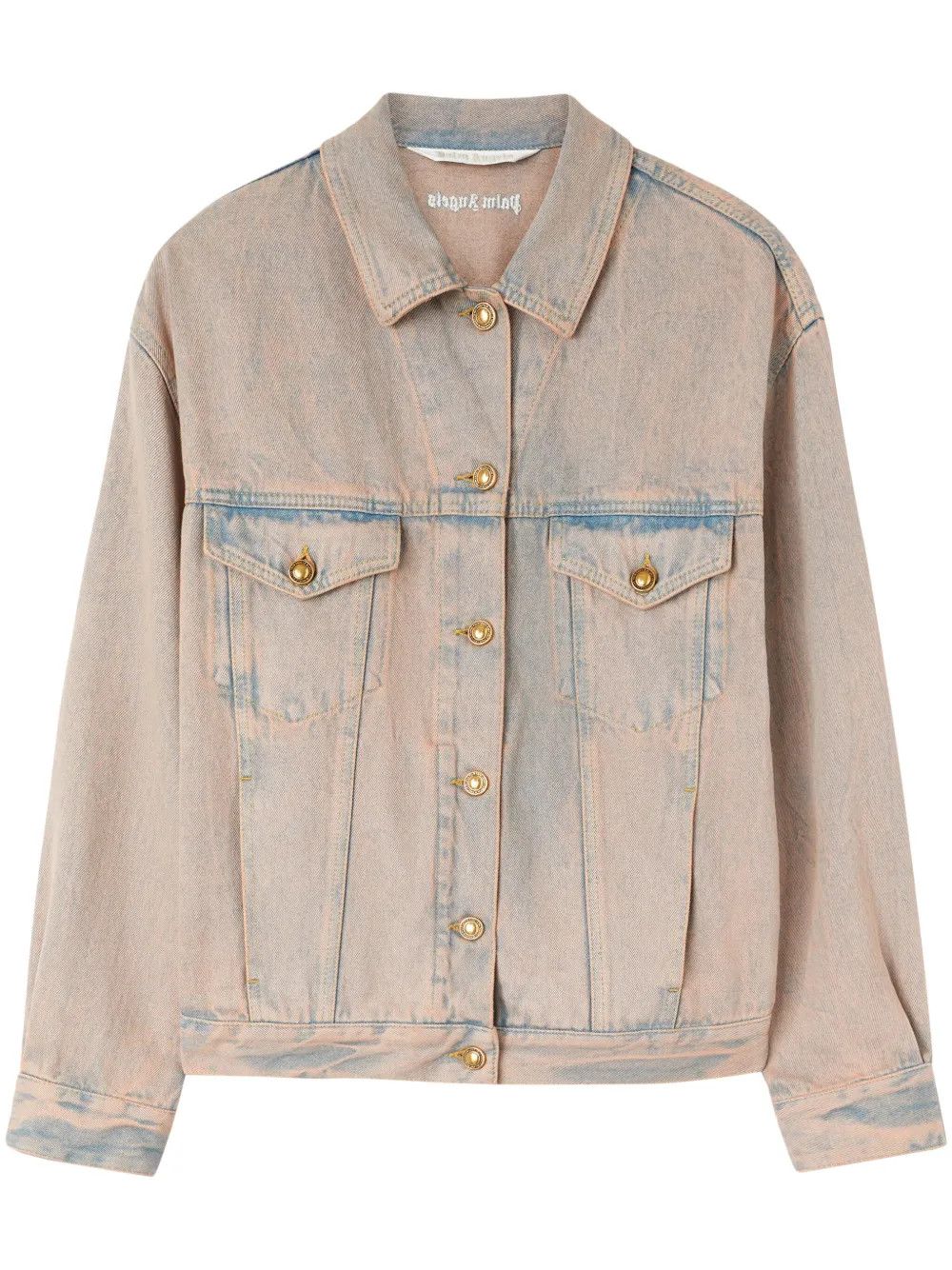 Palm Angels o1y1125 Denim Jacket in Light Brown Size S / US 4 / IT 40 - 1 Thumbnail