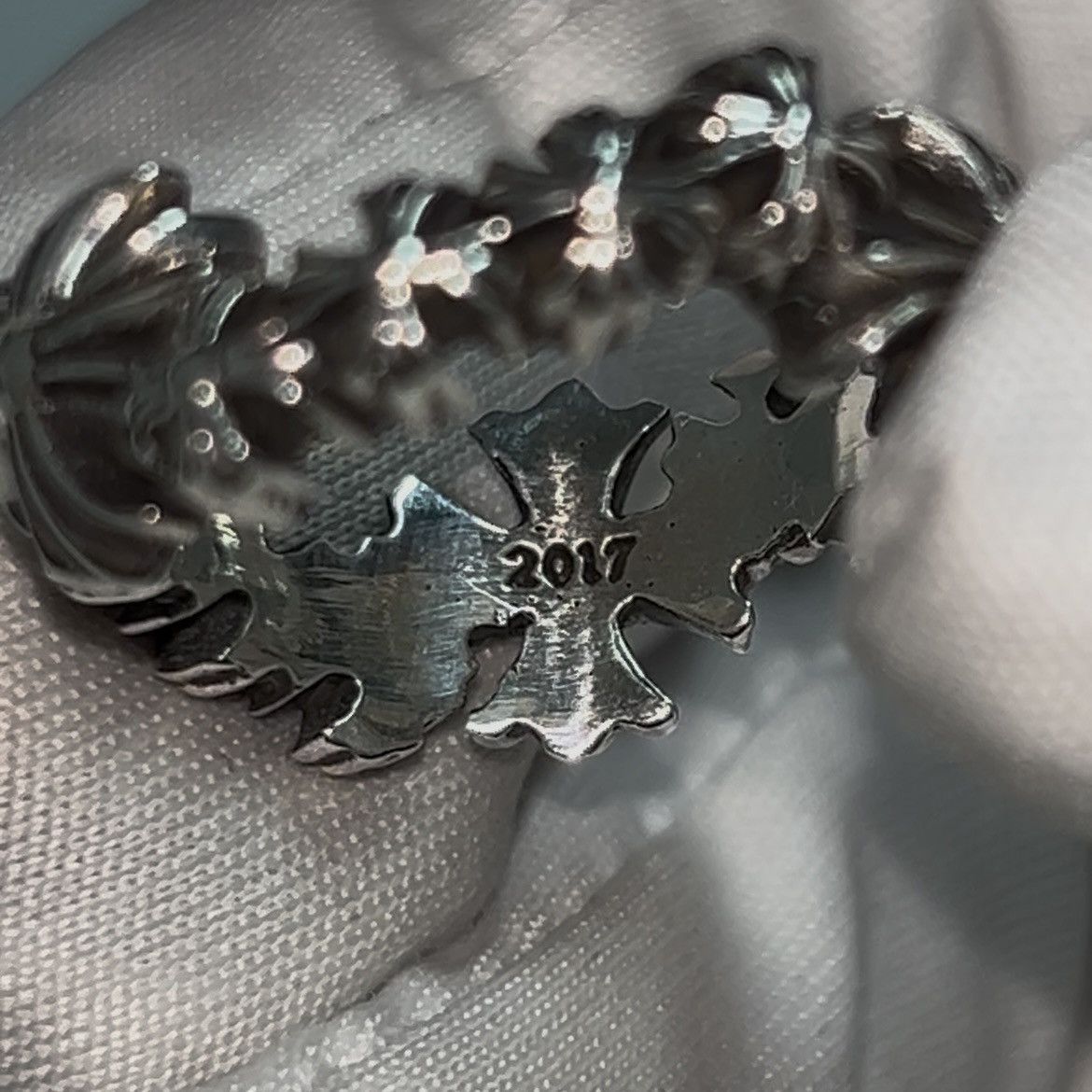 Chrome Hearts Chrome Hearts Silver Wave CH Crosses Ring Size ONE SIZE - 5 Thumbnail