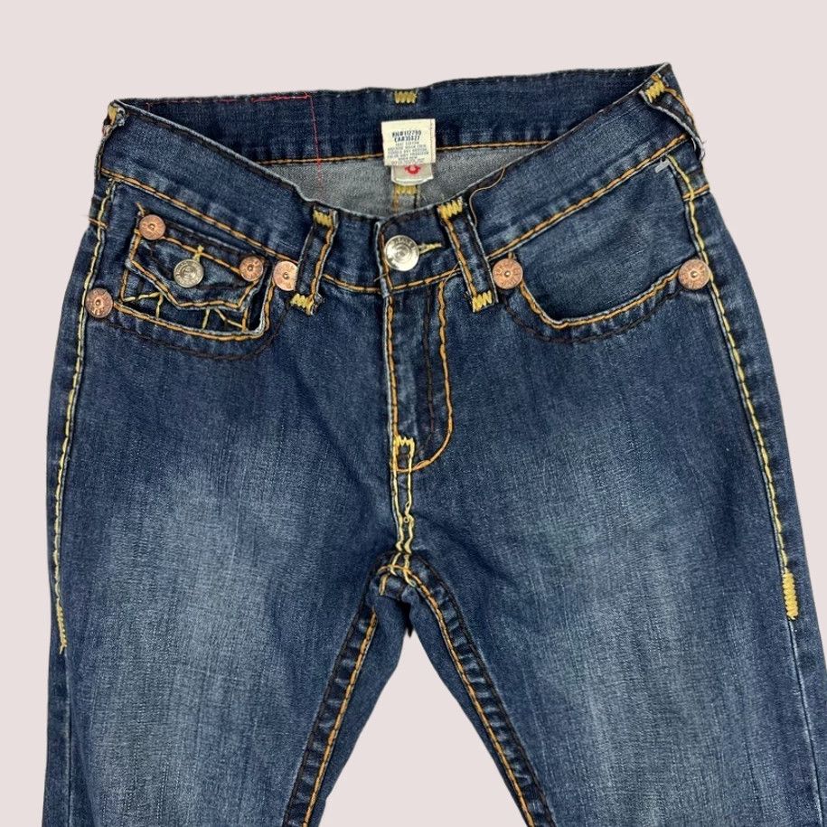 True Religion VINTAGE True Religion Jeans Mens 30x33 Joey Super T Flared Dark USA 5-Pocket Zipper Button Logo Blue Denim Cotton Jeans Mens Size US 30 / EU 46 - 1 Thumbnail