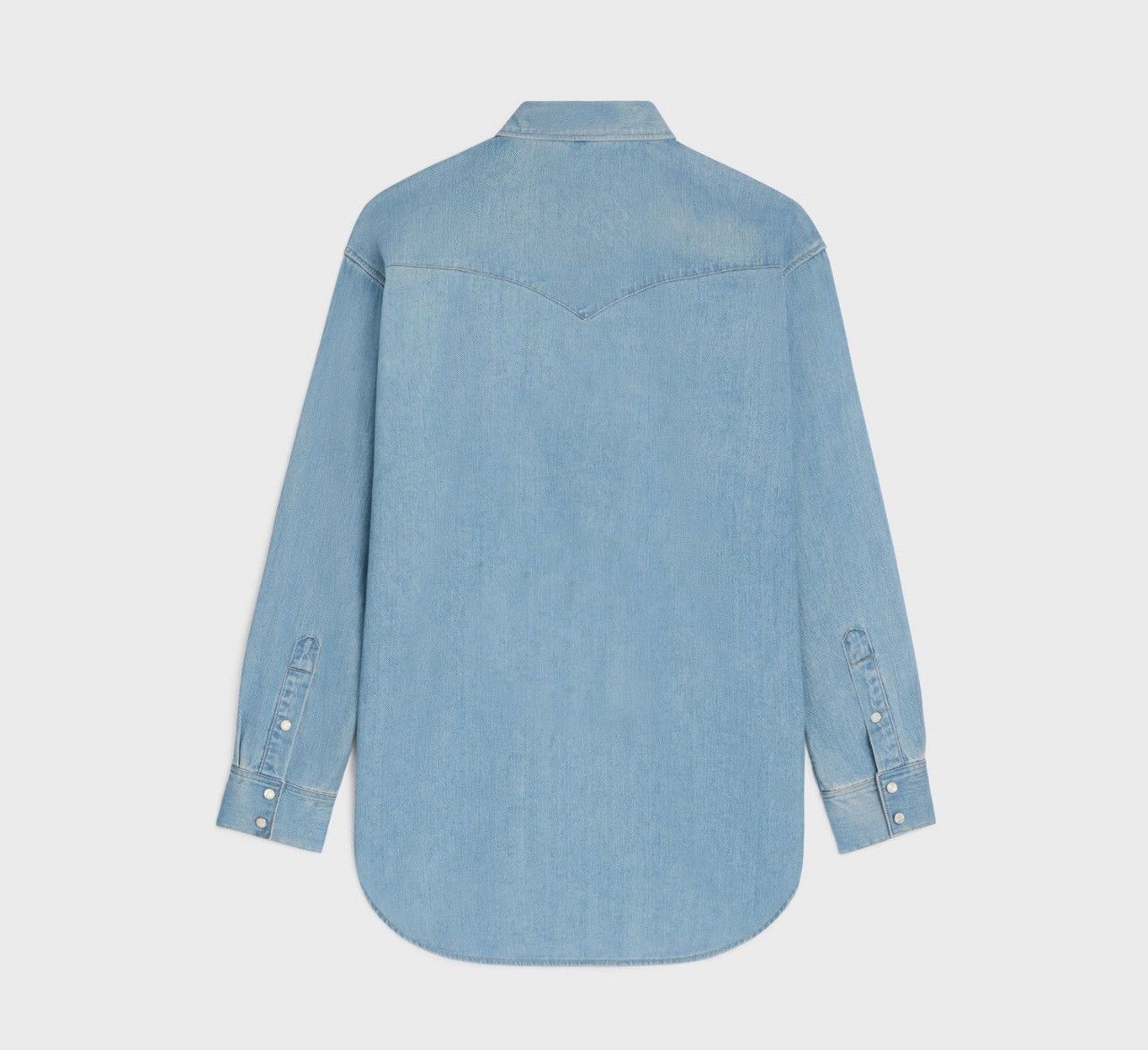 Celine Celine Denim Shirt in Indigo Vintage Size US S / EU 44-46 / 1 - 2 Thumbnail