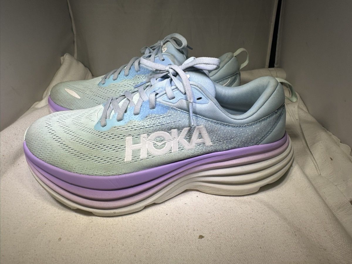 Hoka Hoka One One Bondi 8 Womens Size 10 B Blue Purple Running Size US 10 / IT 40 - 1 Thumbnail