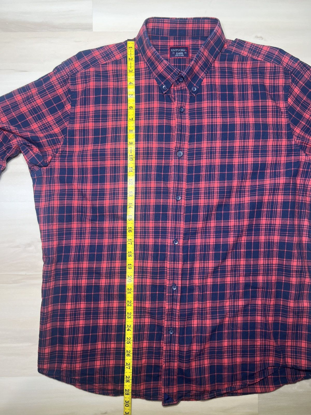 UNTUCKit UNTUCKit Shirt Mens XL Red Plaid Wrinkle Free Lumberjack Size US XL / EU 56 / 4 - 6 Thumbnail