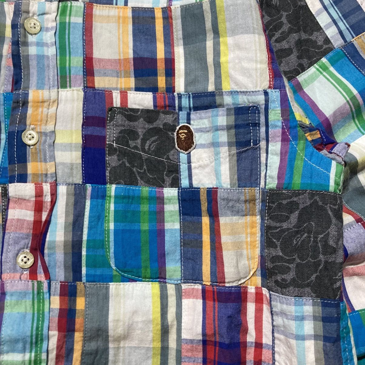 Bape OG Bape A Bathing Ape Camo Patchwork Long Slevee Shirt Size US S / EU 44-46 / 1 - 8 Thumbnail