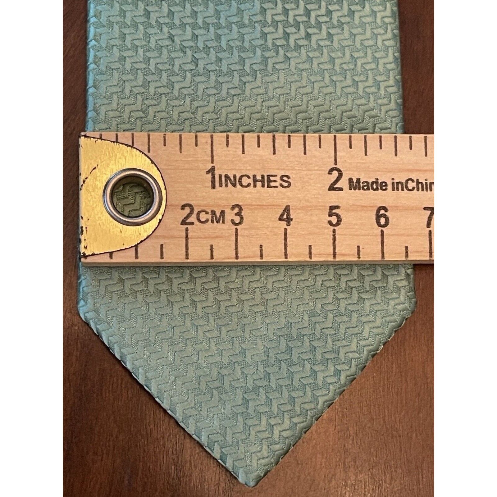 Van Heusen Van Heusen Green 100% Polyester Men’s Neck Tie Made In China Size ONE SIZE - 4 Thumbnail