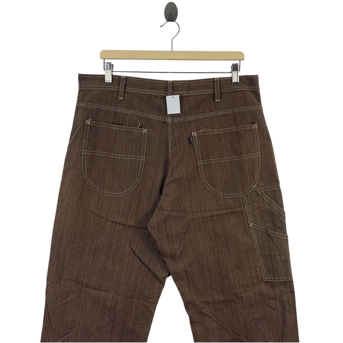 Supreme × Vintage Vintage SUPREME brown strip workpants USA made Size US 36 / EU 52 - 16 Thumbnail