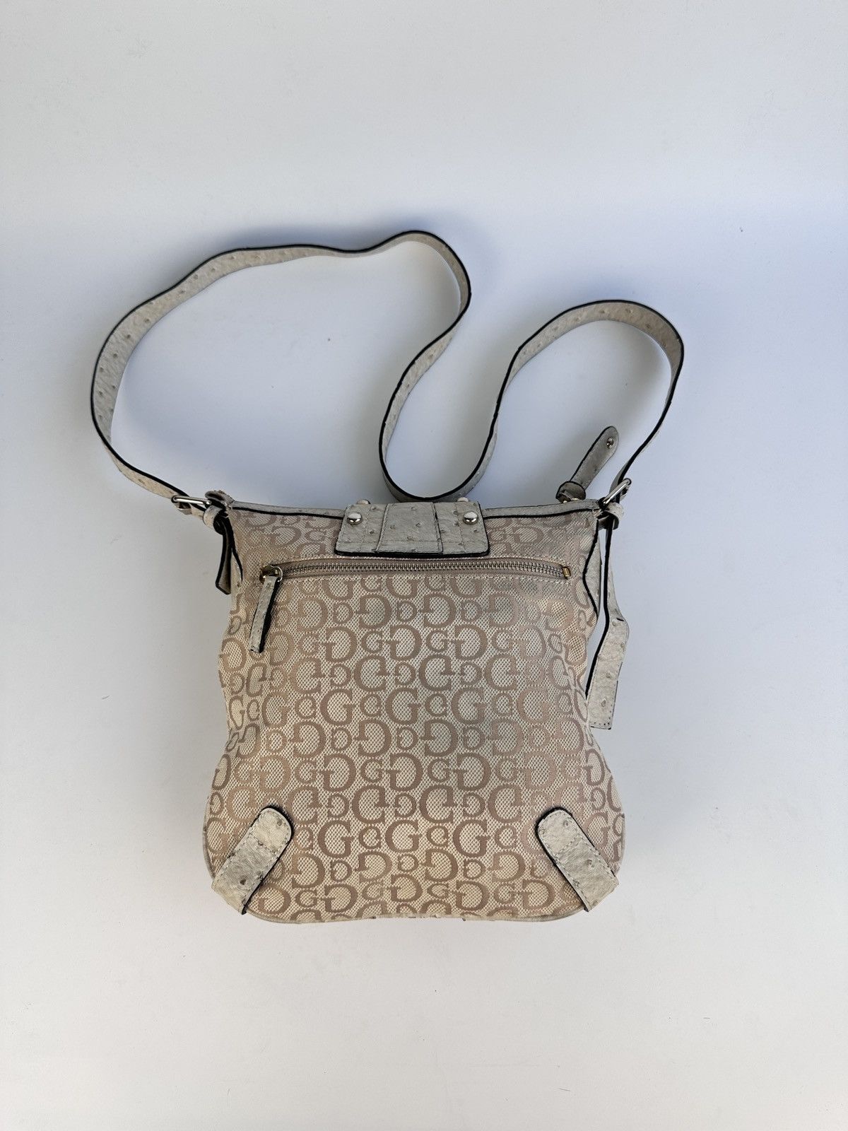 Guess Guess Vintage Monogram Shoulder Bag Logo Print Studded Y2K Size ONE SIZE - 5 Thumbnail