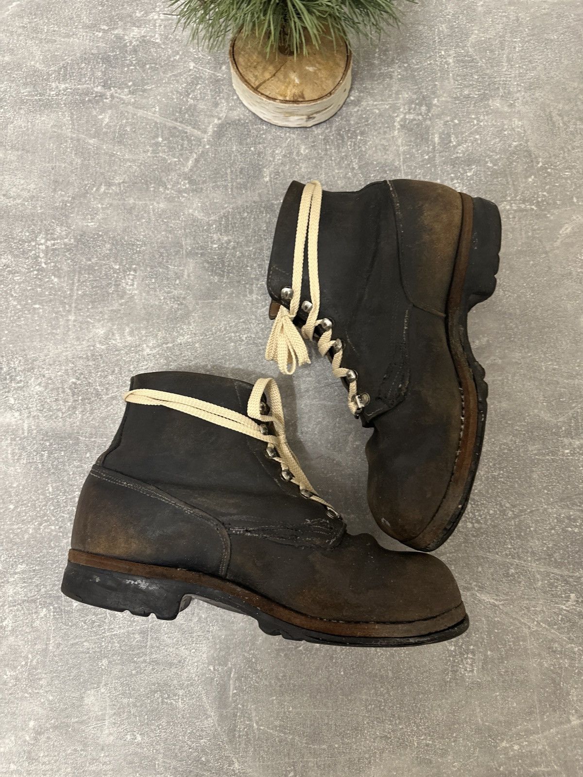 Vintage Vintage Military Brown Leather Boots Y2K style Size US 10 / EU 43 - 10 Thumbnail