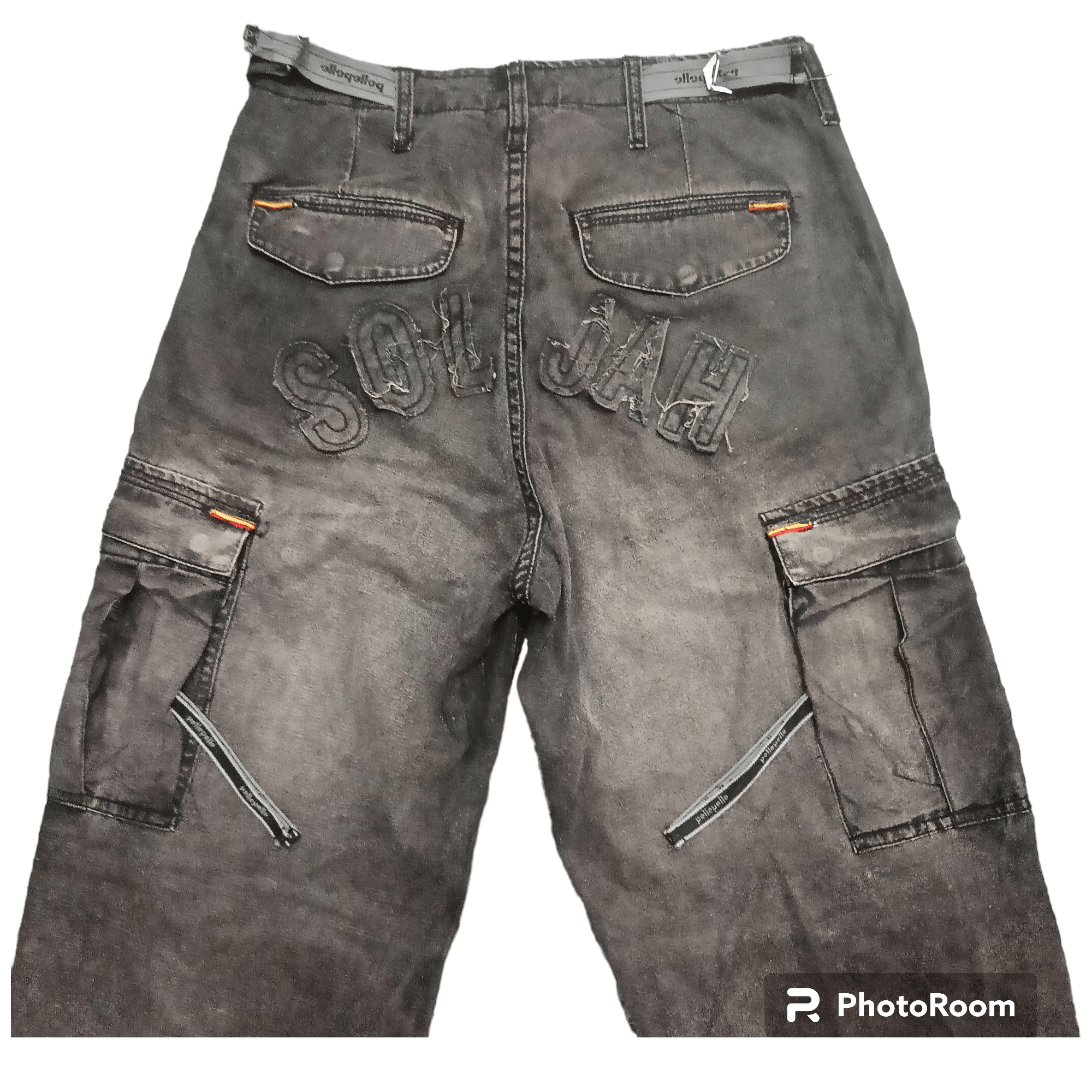 Marc Buchanan × Pelle Pelle Distressed Pelle Pelle Cargo Tactical Bondage Pants Size US 30 / EU 46 - 15 Thumbnail