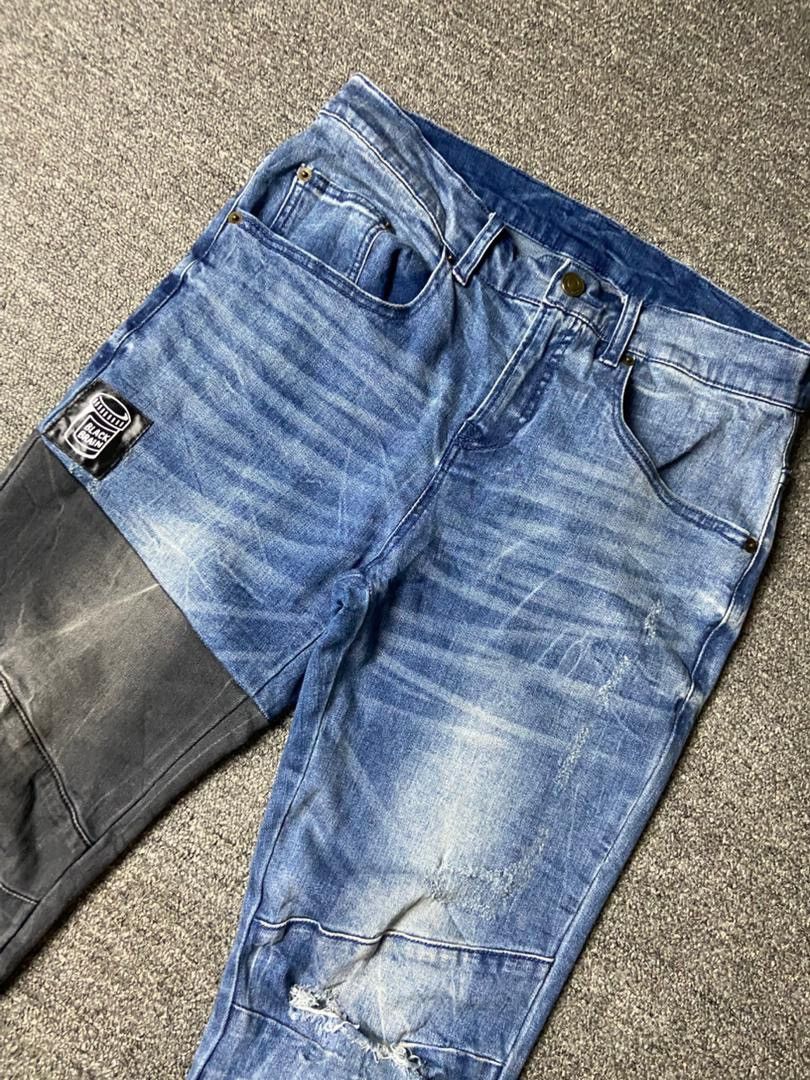 Japanese Brand Black Brain Two Tone Slim Fit Jeans (175) Size US 31 - 9 Thumbnail