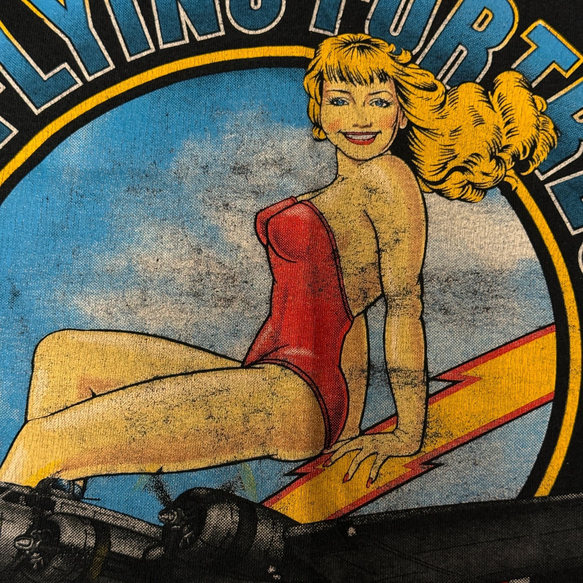 Other 90's B 17 Flying Fortress PINUP GIRL War Plane Biker T Shirt Size US M / EU 48-50 / 2 - 8 Thumbnail