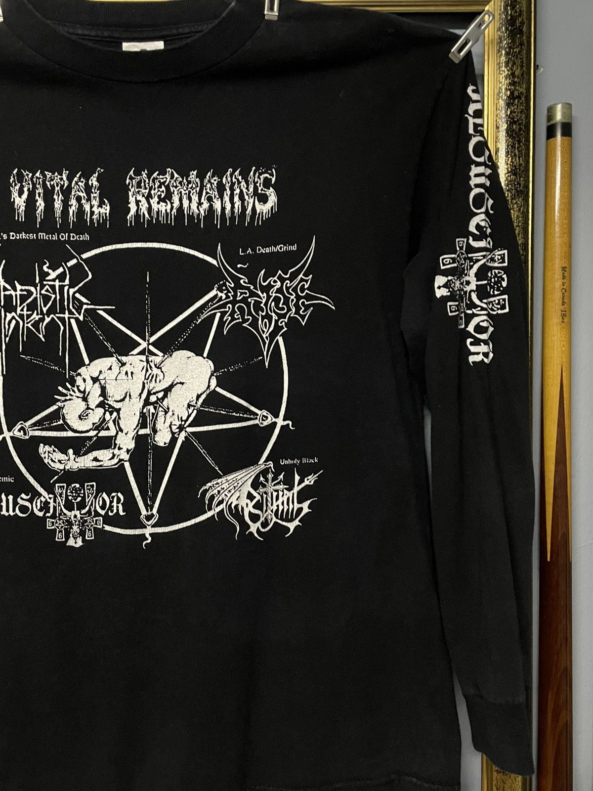 Vintage Vintage Late 1990s Vital Remains Og American Death Metal 666 Size US M / EU 48-50 / 2 - 5 Thumbnail