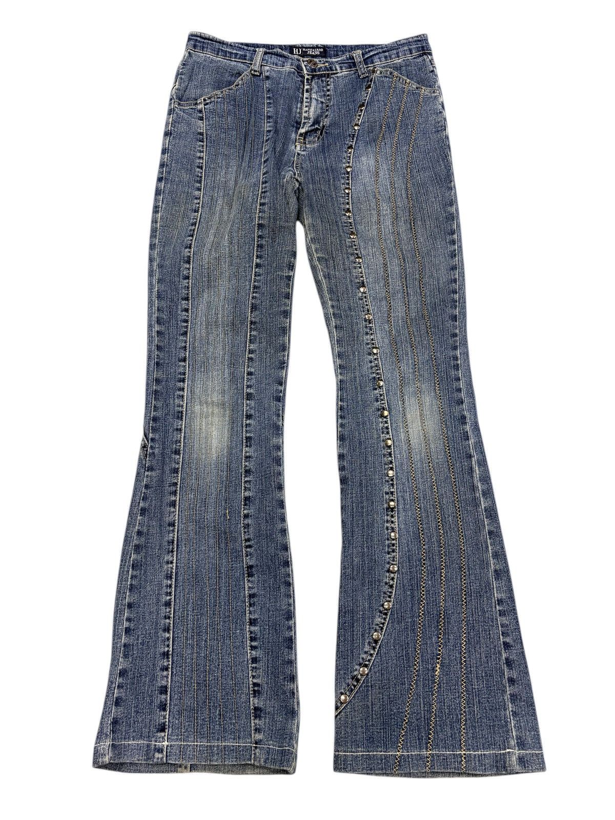 tornado mart クラッシュフレアデニム　if six was nine 00s Japanese label tornado mart flare denim pants lace up