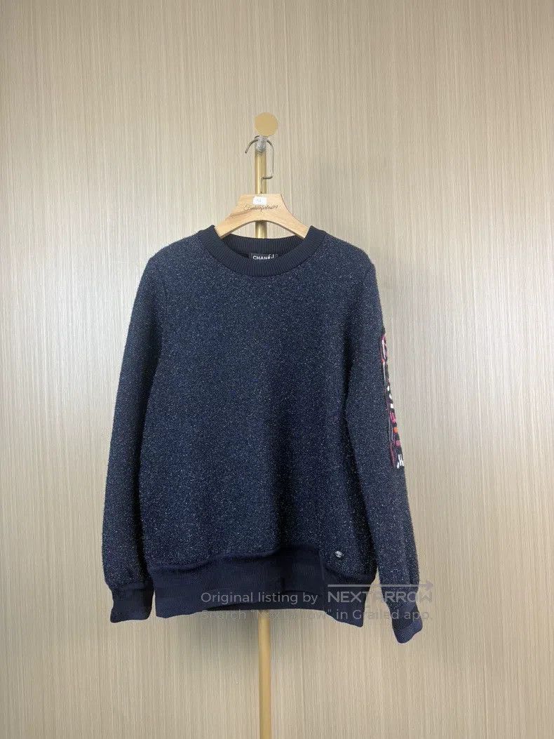 Chanel Chanel Embroidered letter starry sky silk sweatshirt Size S / US 4 / IT 40 - 1 Thumbnail