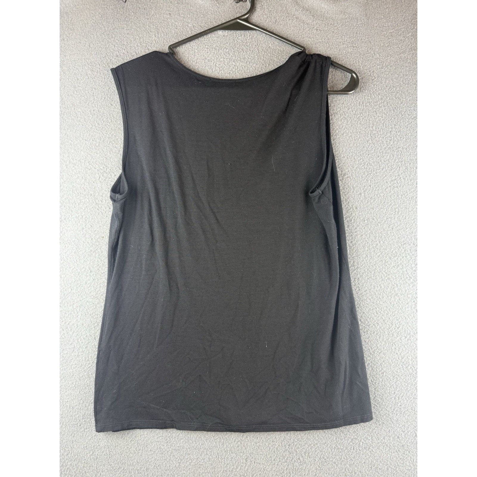Eileen Fisher Eileen Fisher Black Viscose Stretch Base Layer Tank Size L Size L / US 10 / IT 46 - 6 Thumbnail