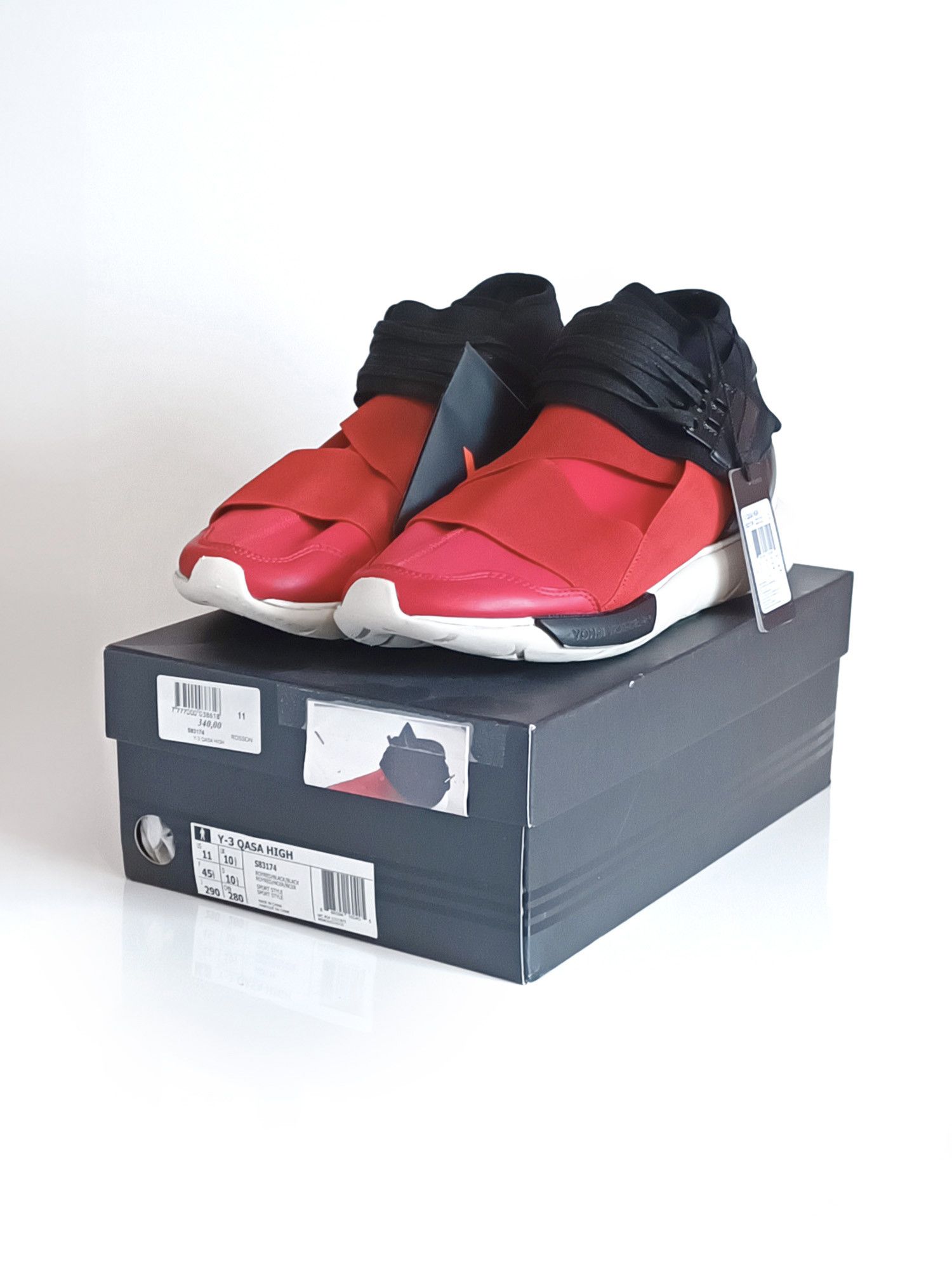 Adidas adidas Y-3 Qasa High Red Black Size US 11 / EU 44 - 3 Thumbnail