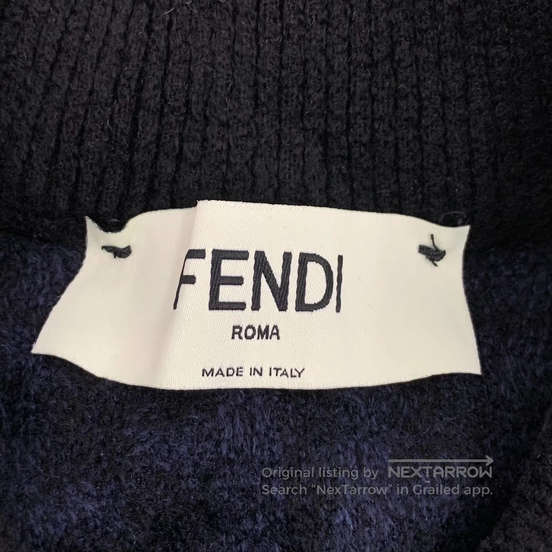 Fendi FENDI Dark blue double F full print round neck long sleeve Size US XS / EU 42 / 0 - 5 Thumbnail