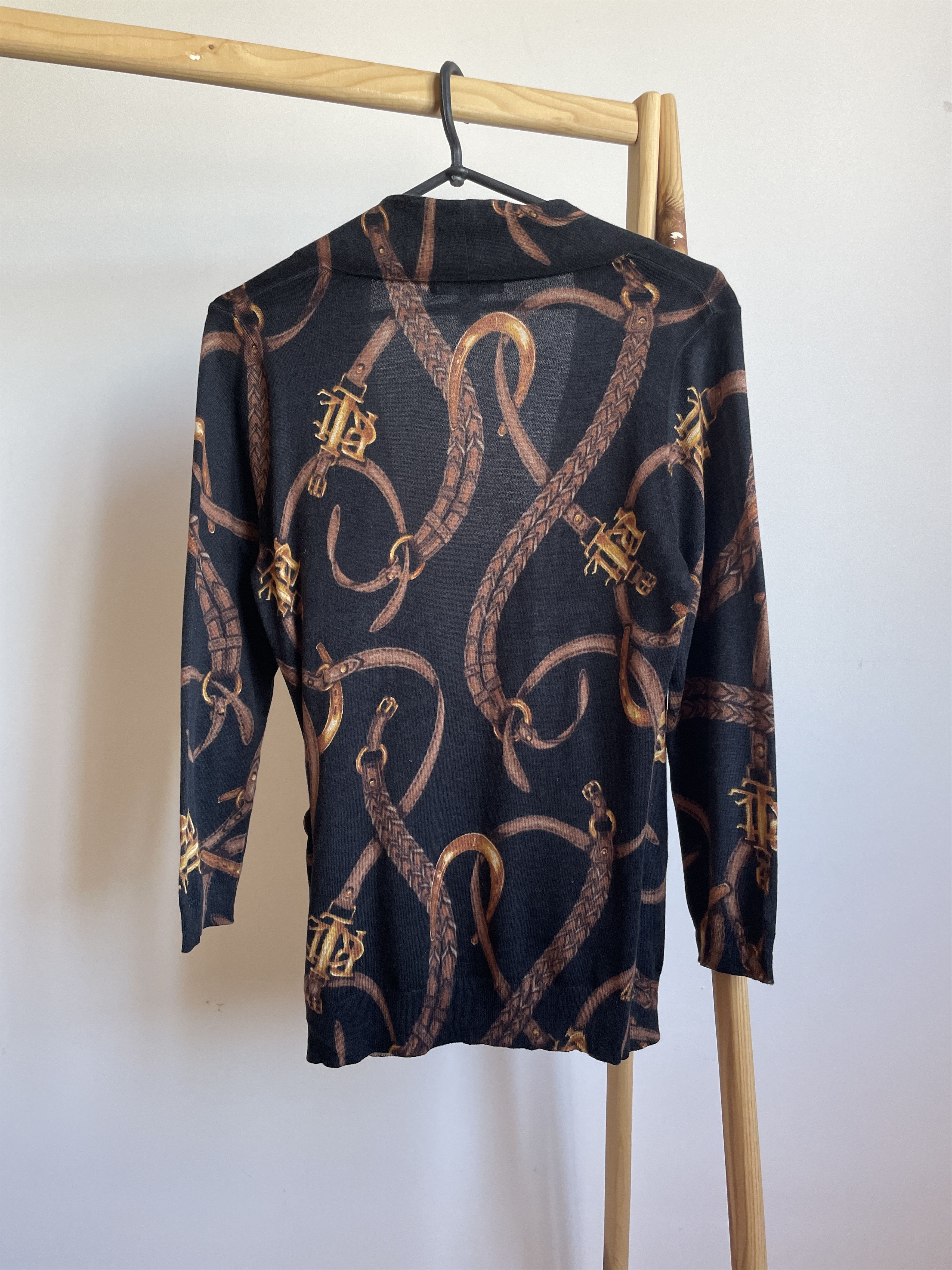 Lauren Ralph Lauren Lauren RL Womens Wrap Equestrian Bridle Print Sweater Size M / US 6-8 / IT 42-44 - 2 Thumbnail
