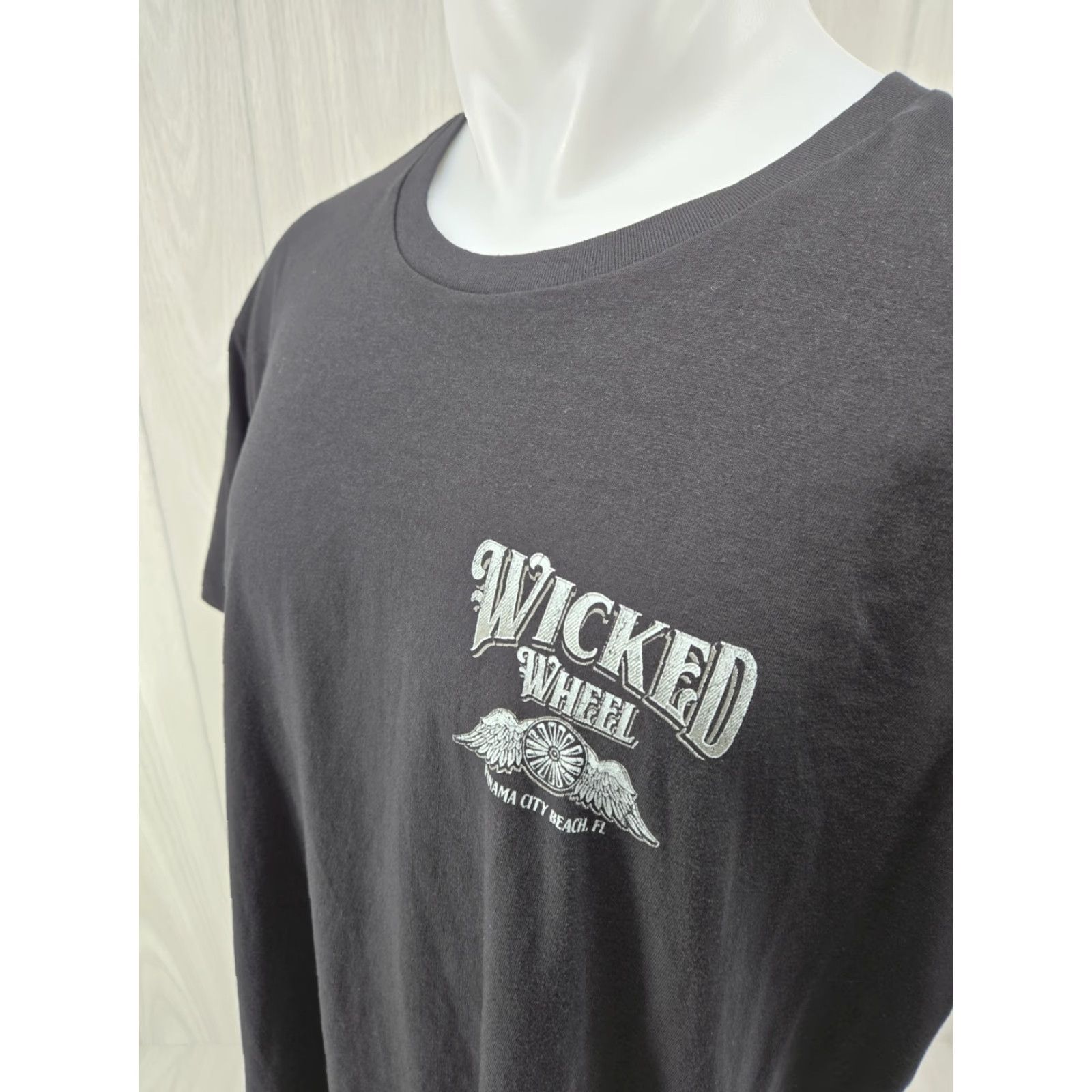Vintage Wicked Wheel Motorcycle Panama City Beach Shirt Men Black XL Size US XL / EU 56 / 4 - 6 Thumbnail