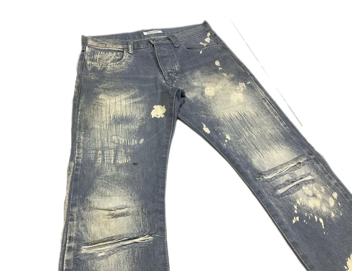DISCOVERED × Japanese Brand 🔥Rare Archived Discovered Denim Distressed Splash Painted Size US 31 - 2 Thumbnail