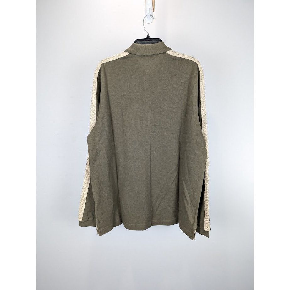 Palm Angels o1rshd1 Q:2 / PA Monogram Piquet Track Shirt in Brown Size US L / EU 52-54 / 3 - 12 Thumbnail