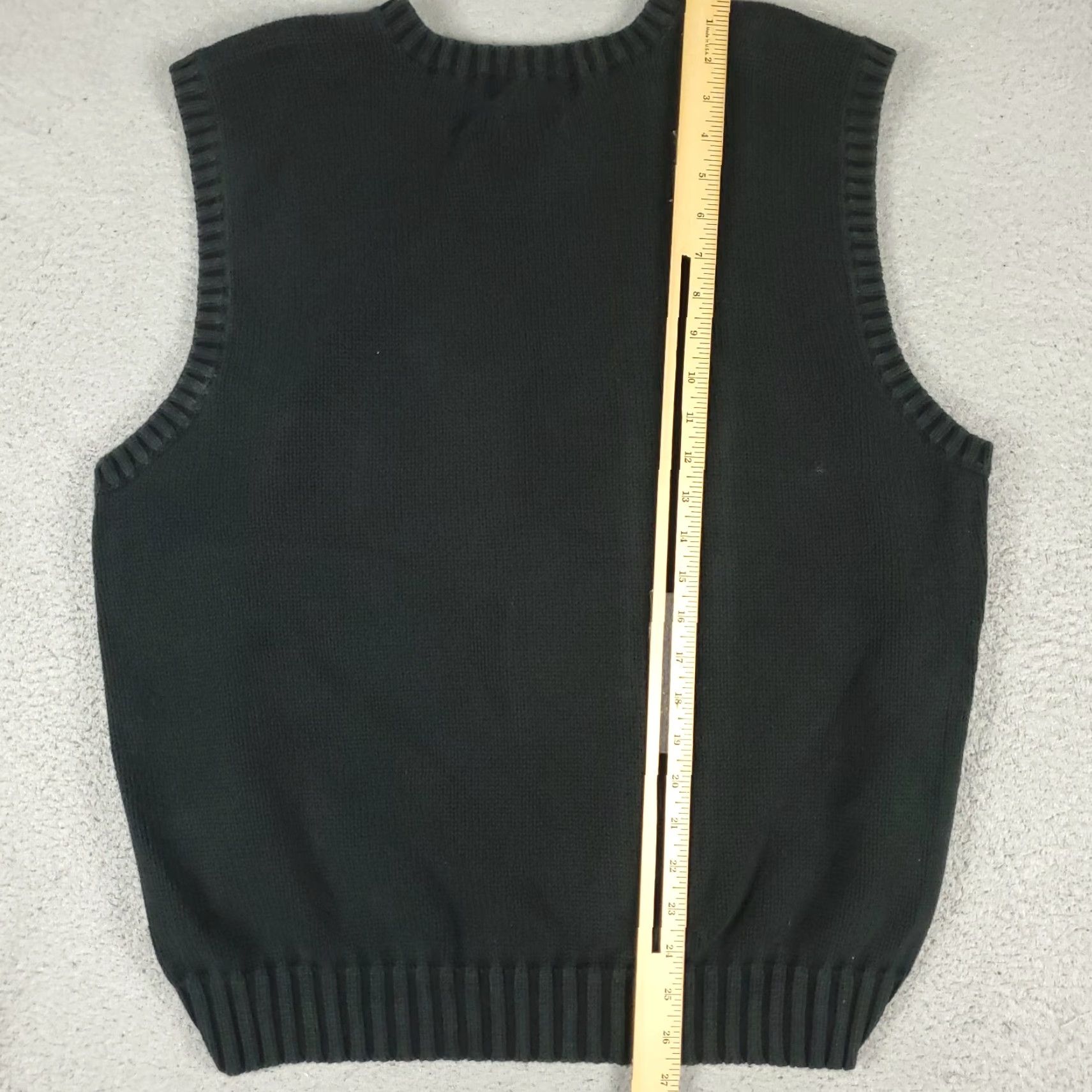 Ralph Lauren Ralph Lauren Black Knit Vest Pullover Sweater Mens XL V-Neck Classic Logo Size US XL / EU 56 / 4 - 4 Thumbnail