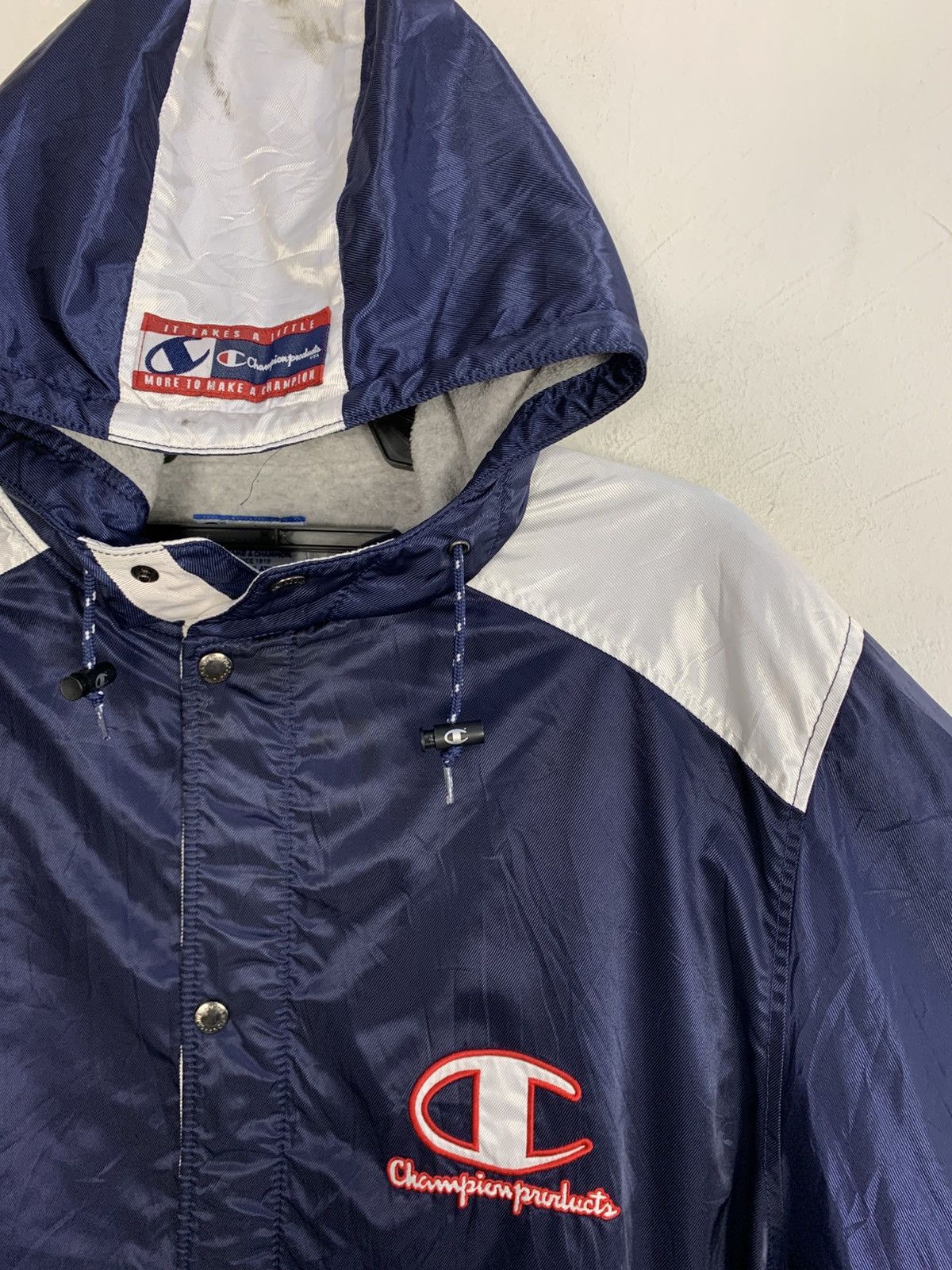 Champion 90s Padded Champion Coach Parka Hooded Button Sherpa Inner Size US XL / EU 56 / 4 - 4 Thumbnail