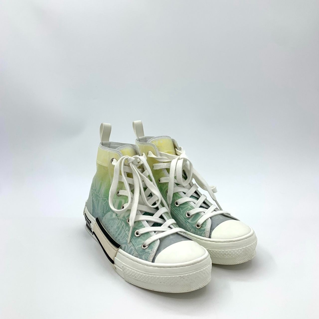 Dior Dior Grade A B23 Logo-Print Yellow & Green Gradient High-Top Size US 9 / IT 39 - 7 Thumbnail