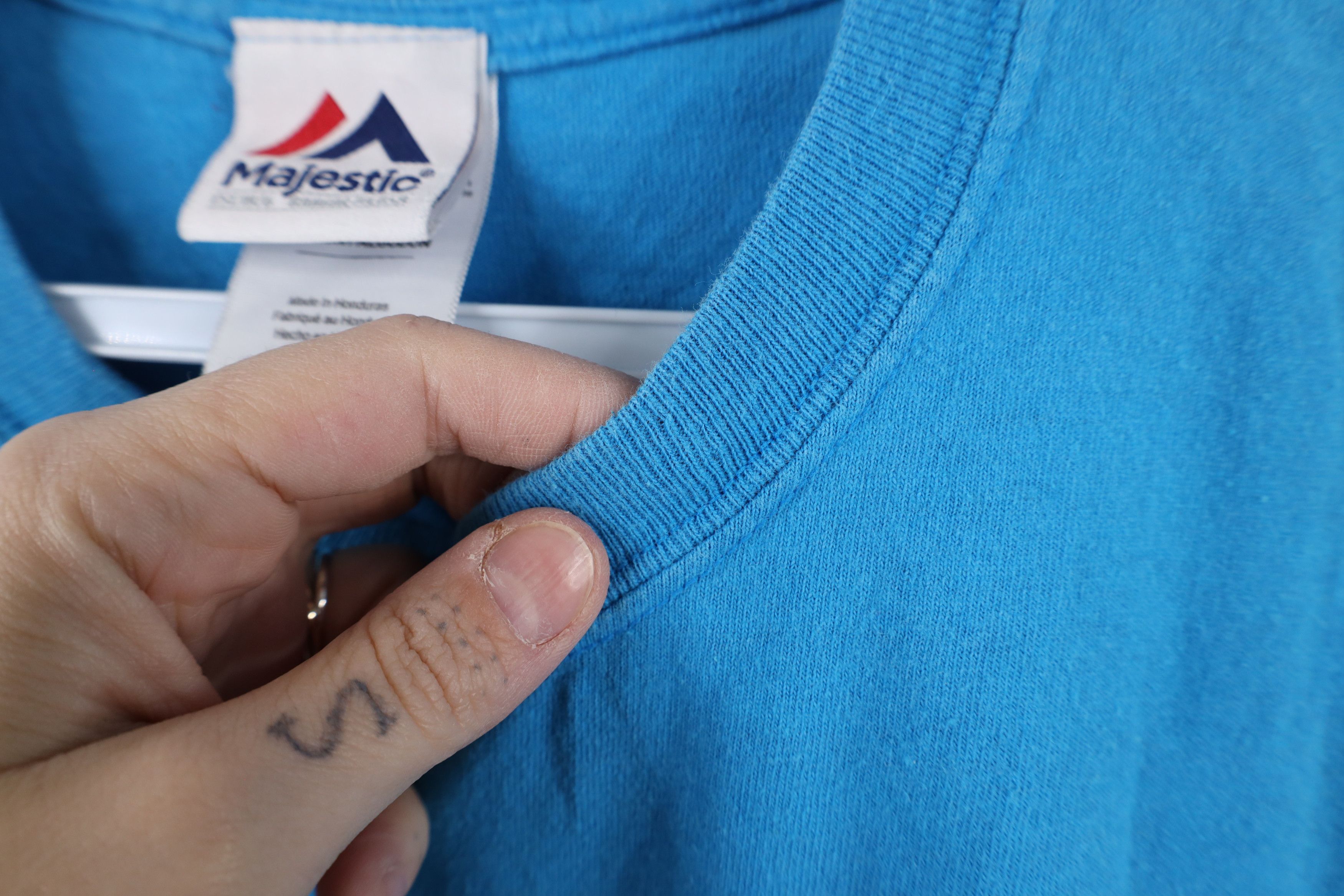 Majestic × Vintage Vintage Majestic Carolina Panthers Long Sleeve T-Shirt Size US M / EU 48-50 / 2 - 11 Thumbnail