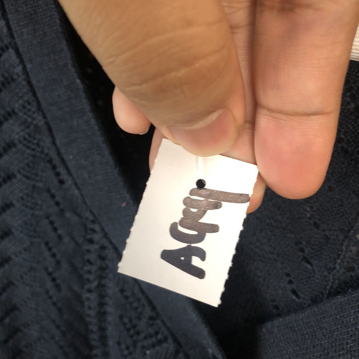 Japanese Brand A.V.V Standard Dark Blue Cardigan Knitwear #A941 Size L / US 10 / IT 46 - 9 Thumbnail