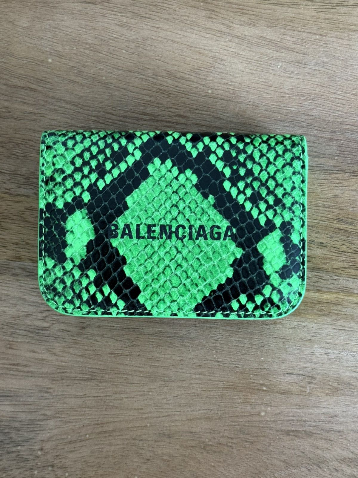 Balenciaga Balenciaga Python Printed Calf Leather Mini Wallet Size ONE SIZE - 10 Thumbnail