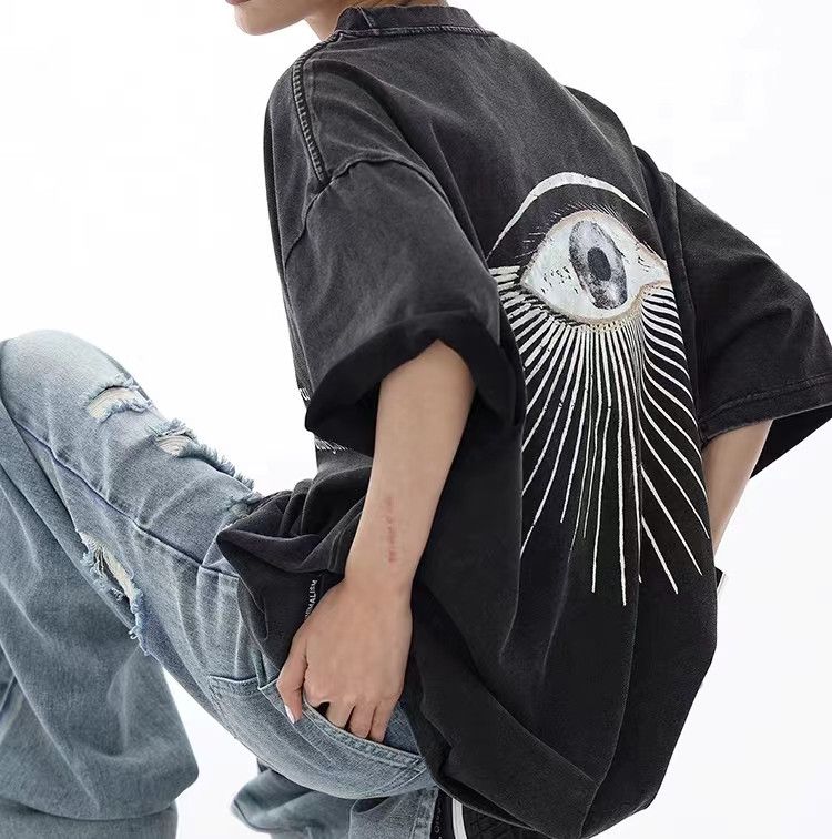 Japanese Brand × Vintage Oversize eye print T-shirt hip-hop Harajuku style Y2K Size US M / EU 48-50 / 2 - 1 Thumbnail