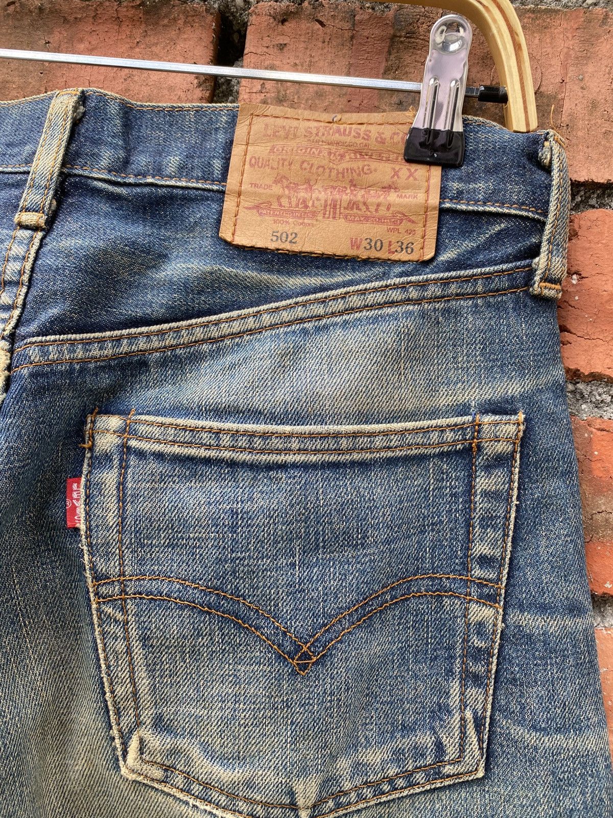 Levi's Vintage Clothing W30x31.5 Vintage levi's 502 redline big E repaired denime Size US 30 / EU 46 - 8 Thumbnail