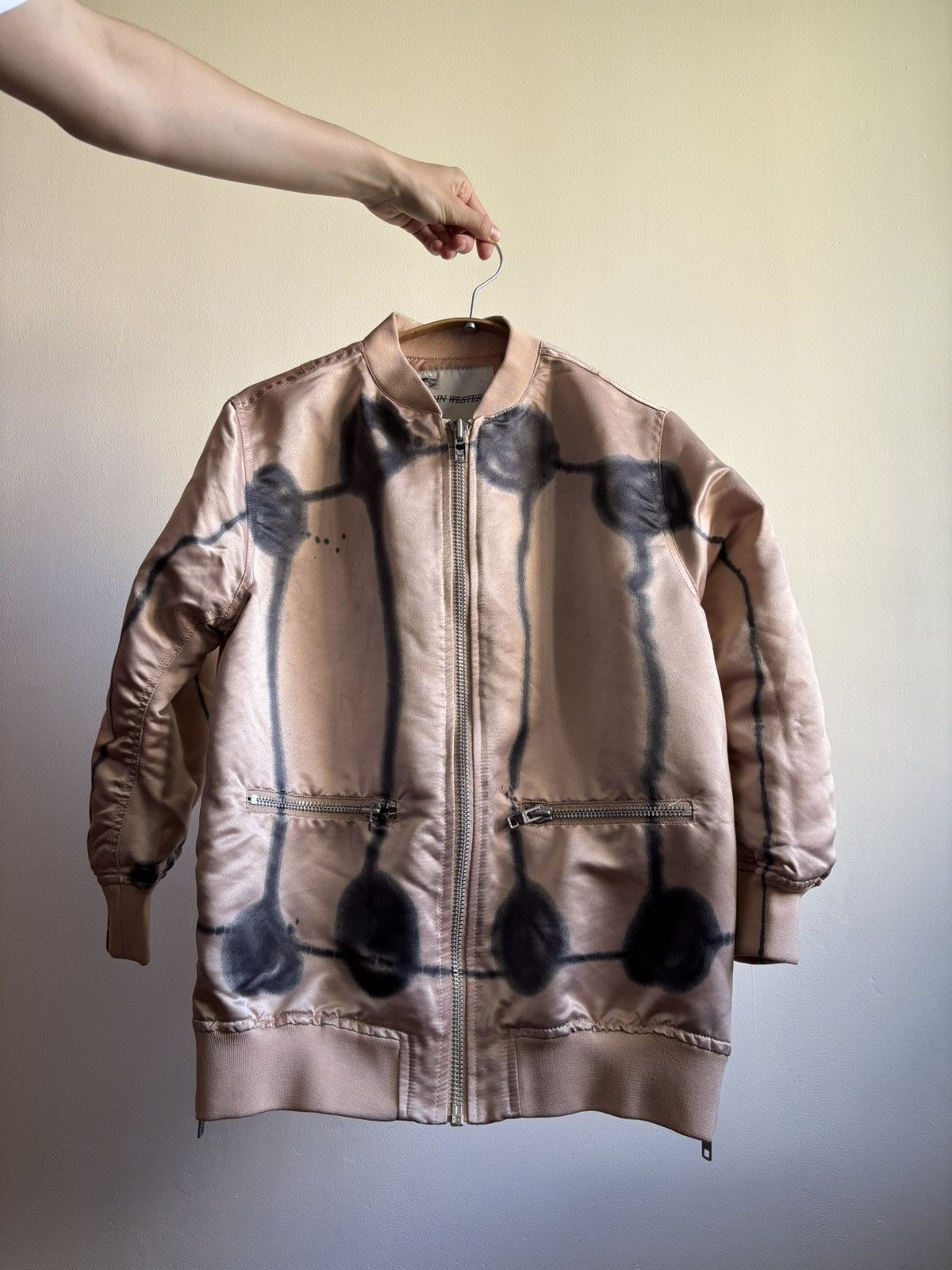 Carin Wester × Designer Carin Wester vintage bomber jacket graffiti y2k Scandinavian Size XS / US 0-2 / IT 36-38 - 8 Thumbnail