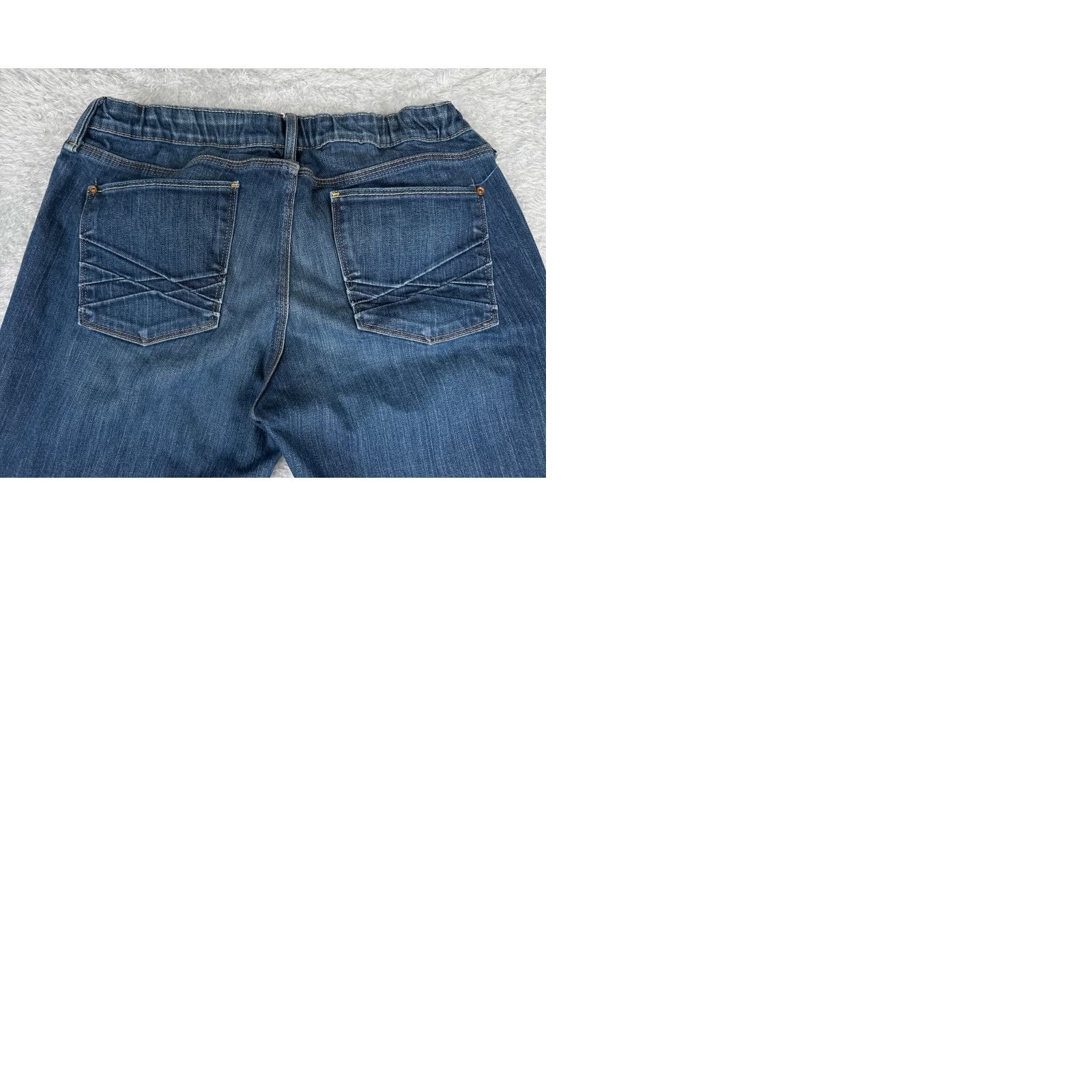 Gloria Vanderbilt Gloria Vanderbilt Jeans Women Stone Blue Denim 29x33 Straight Low Rise 12 Regular 5-Pocket Blue Cotton Blend Casual Vintage: No Size 34" / US 12 / IT 48 - 10 Thumbnail