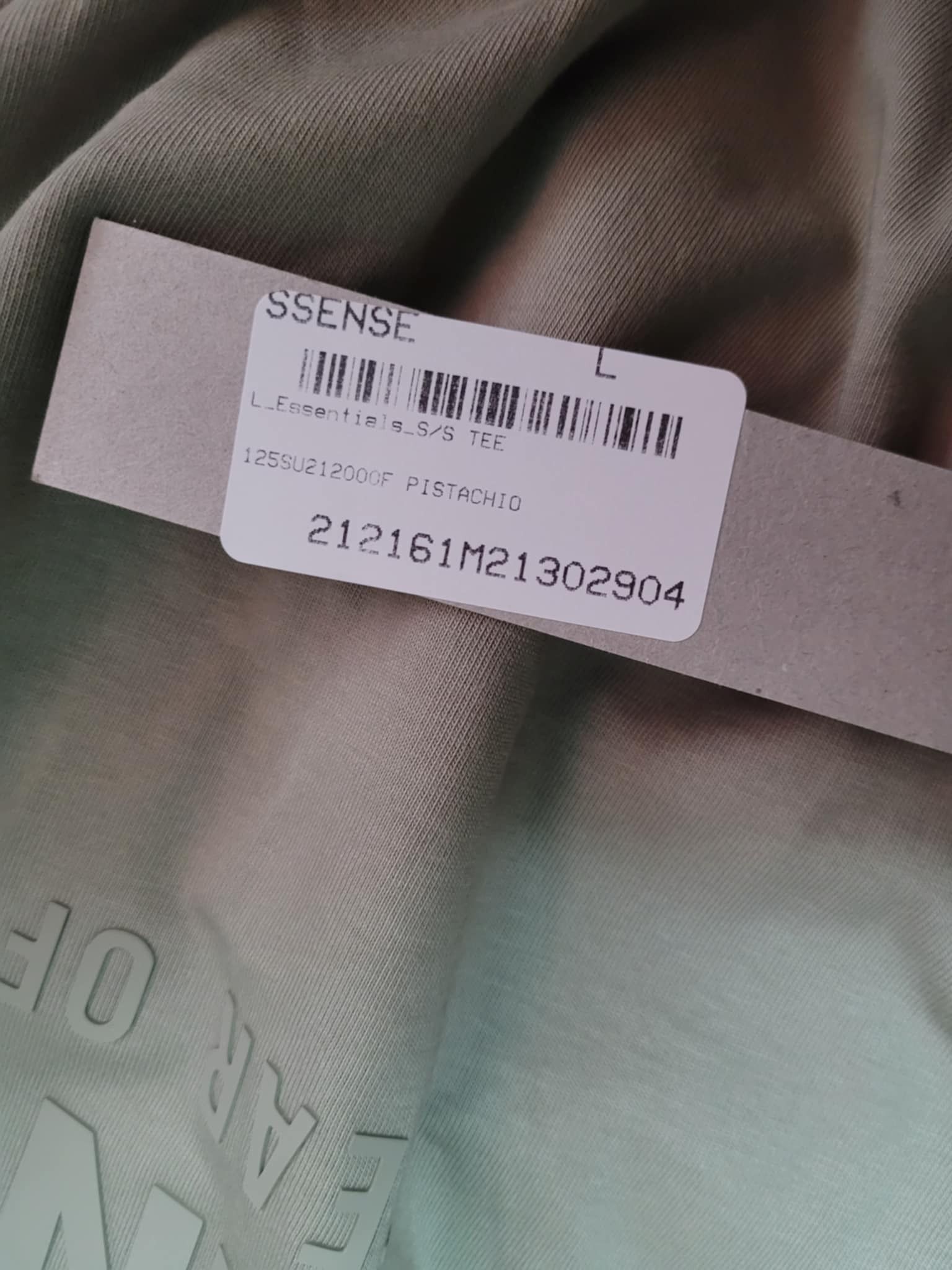 Fear of God Fear of God Essentials T-shirt Pistachio Size L Size US L / EU 52-54 / 3 - 9 Thumbnail
