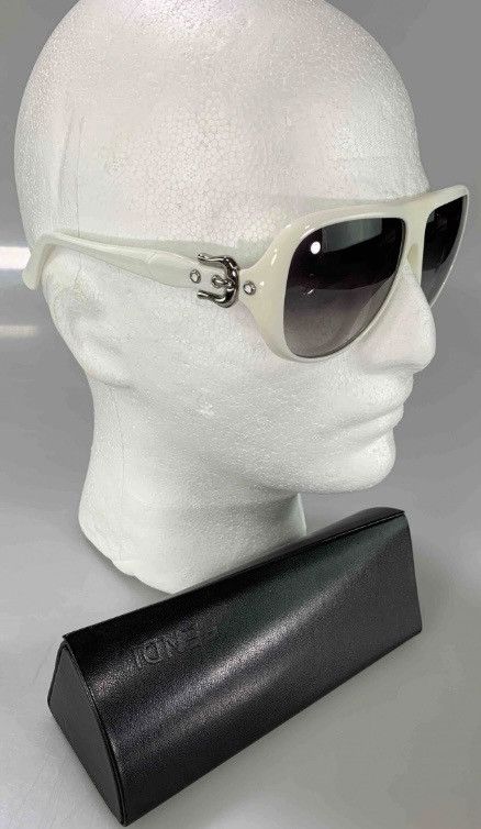 Fendi Fendi 🇮🇹 blanc logo cold insert aviator sunglasses NEW Size ONE SIZE - 4 Thumbnail