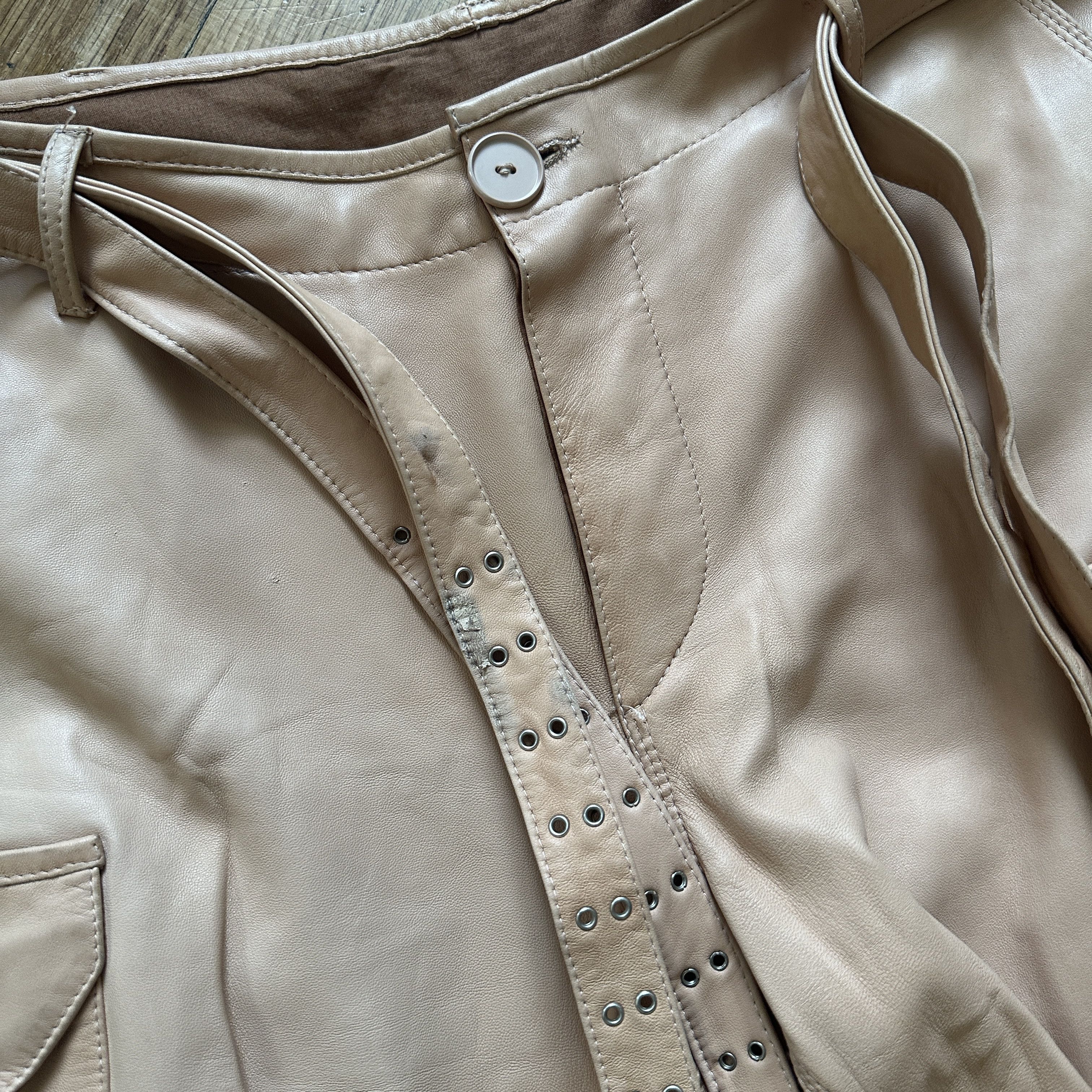 Jean Paul Gaultier Homme 90s Leather Strap Bondage Cargo Pants Size US 32 / EU 48 - 10 Thumbnail