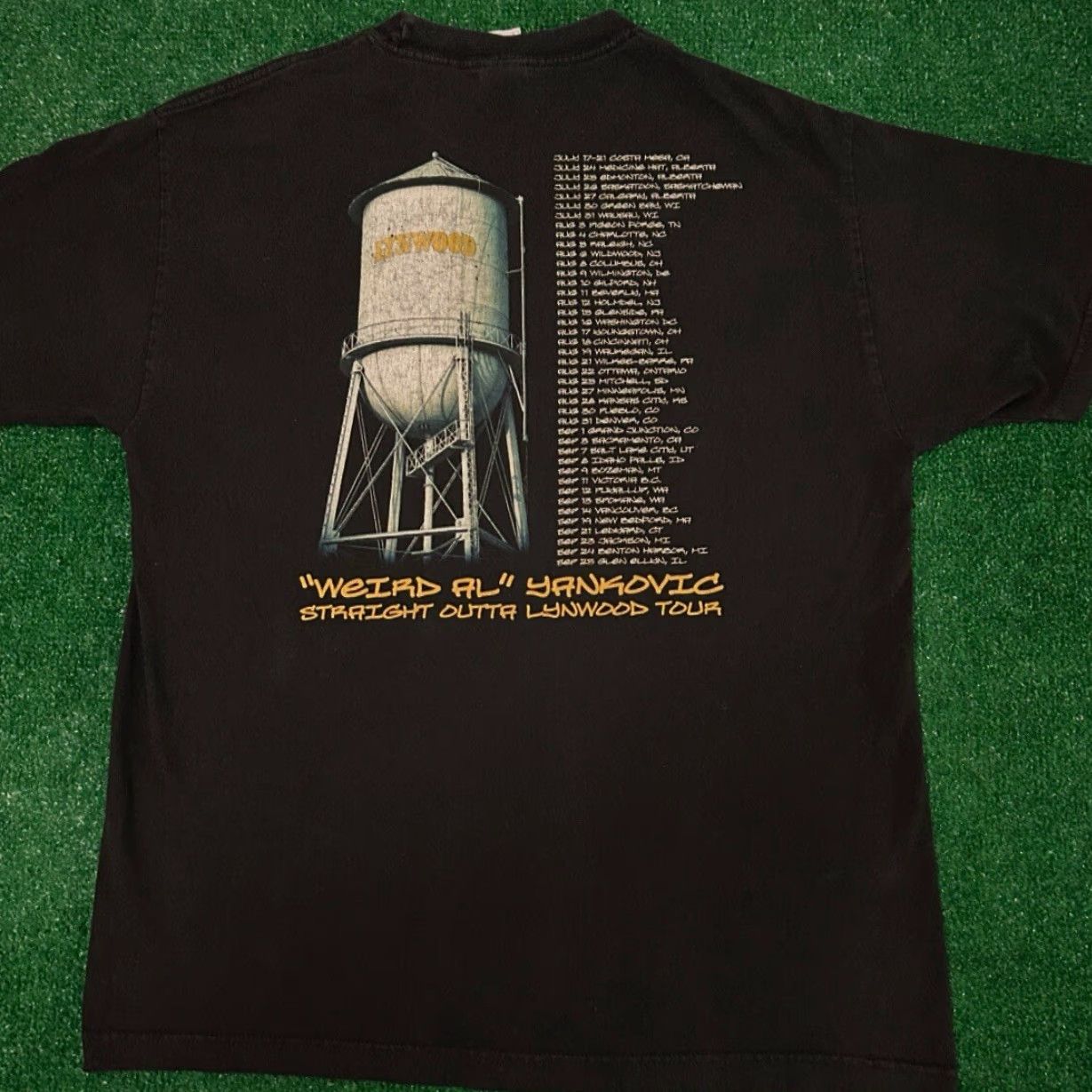 Vintage VINTAGE Weird Al Yankovic Straight Outta Lynwood Tour Shirt Mens Large Black 90s Music Funny Hip Hop VTG Shirt Size US L / EU 52-54 / 3 - 2 Thumbnail