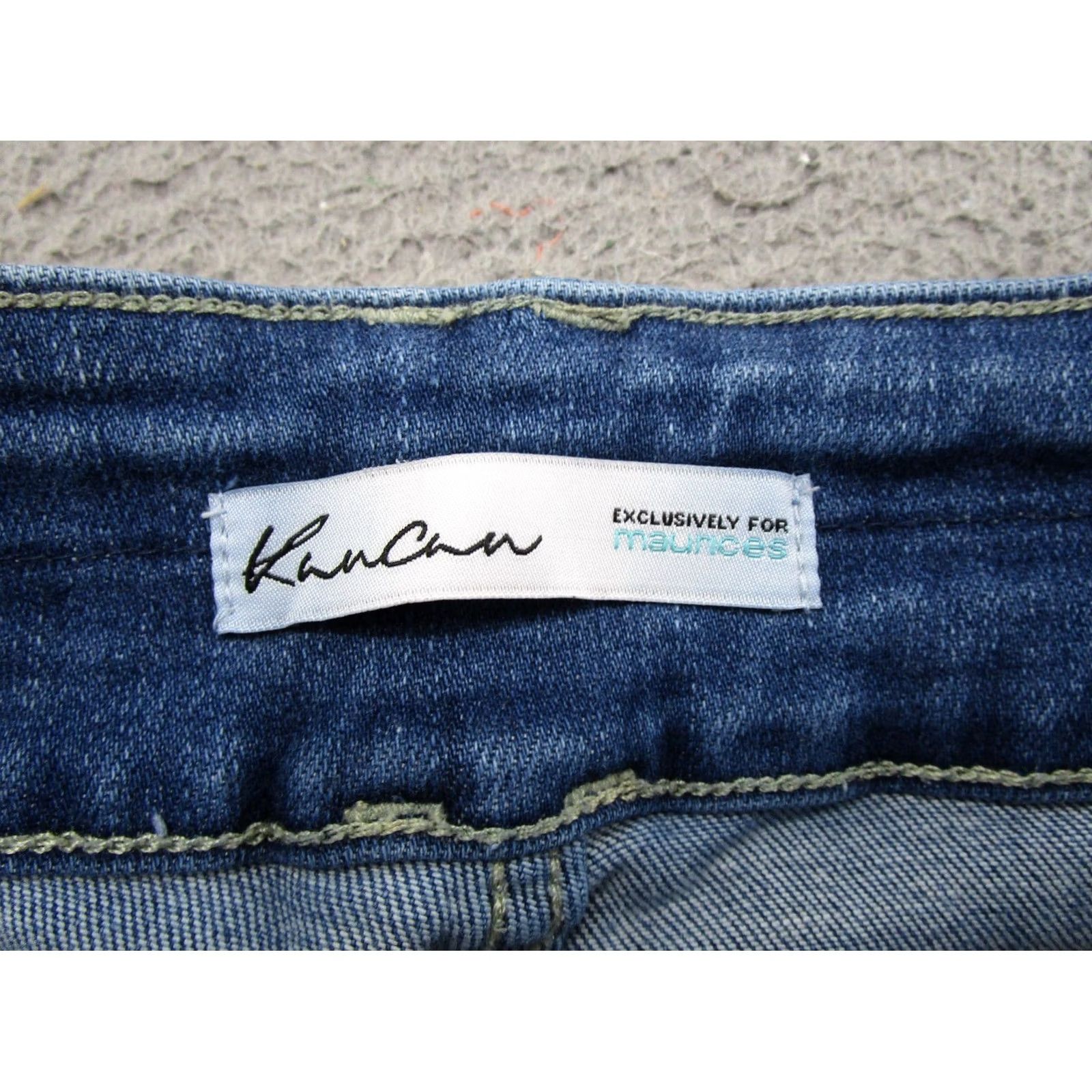 Vintage KanCan Maurices Womens Blue Stretch Denim Distressed Skinny Ankle Jeans Size 31 Size 24" / US 00 / IT 34 - 4 Thumbnail