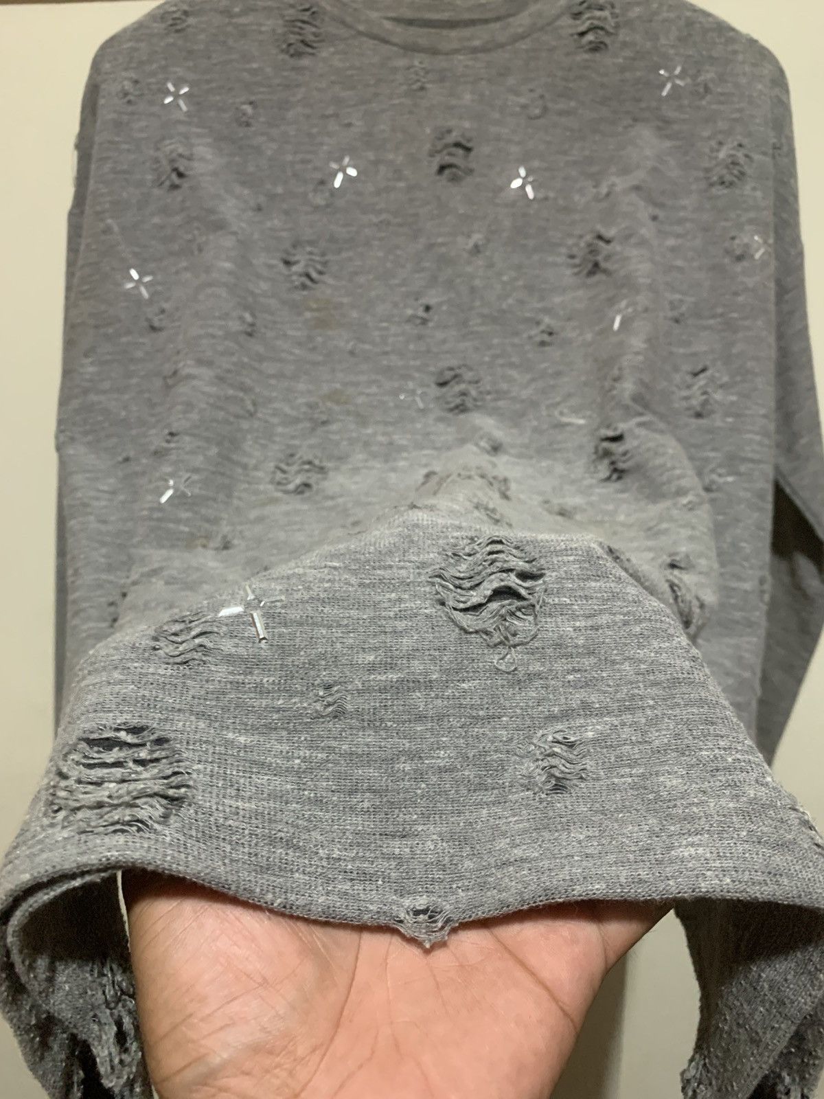 Le Grande Bleu (L.G.B.) Japanese Hype Distressed LGB ISWN Style Longsleeve tee Size US S / EU 44-46 / 1 - 4 Thumbnail