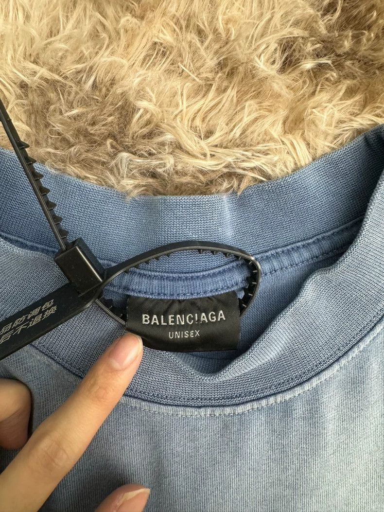 Balenciaga Balenciaga Gradient Blue Patch Short Sleeve Size US S / EU 44-46 / 1 - 3 Thumbnail