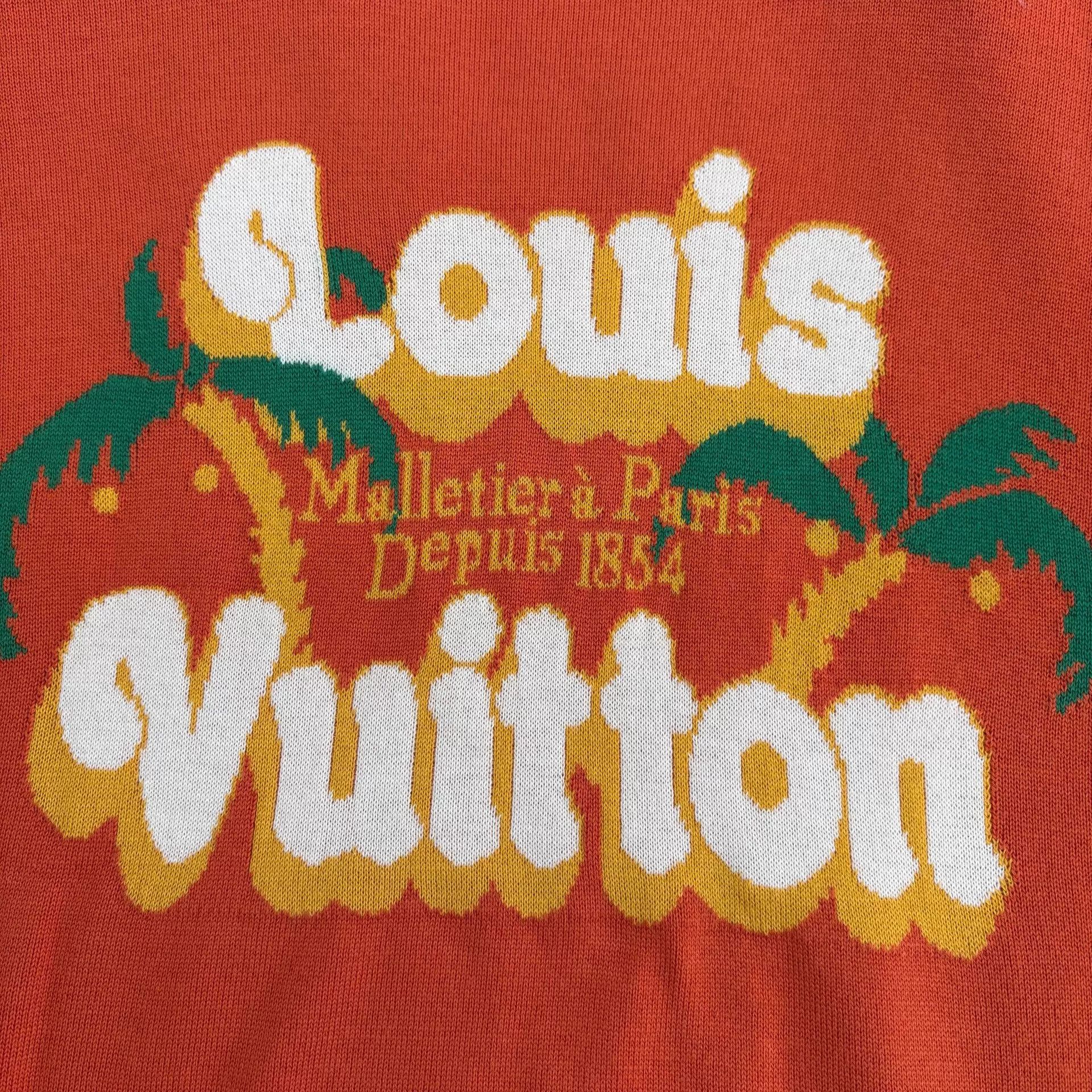 Louis Vuitton Louis Vuitton Orange Coconut Tree Knit Short Sleeve S Size US S / EU 44-46 / 1 - 5 Thumbnail
