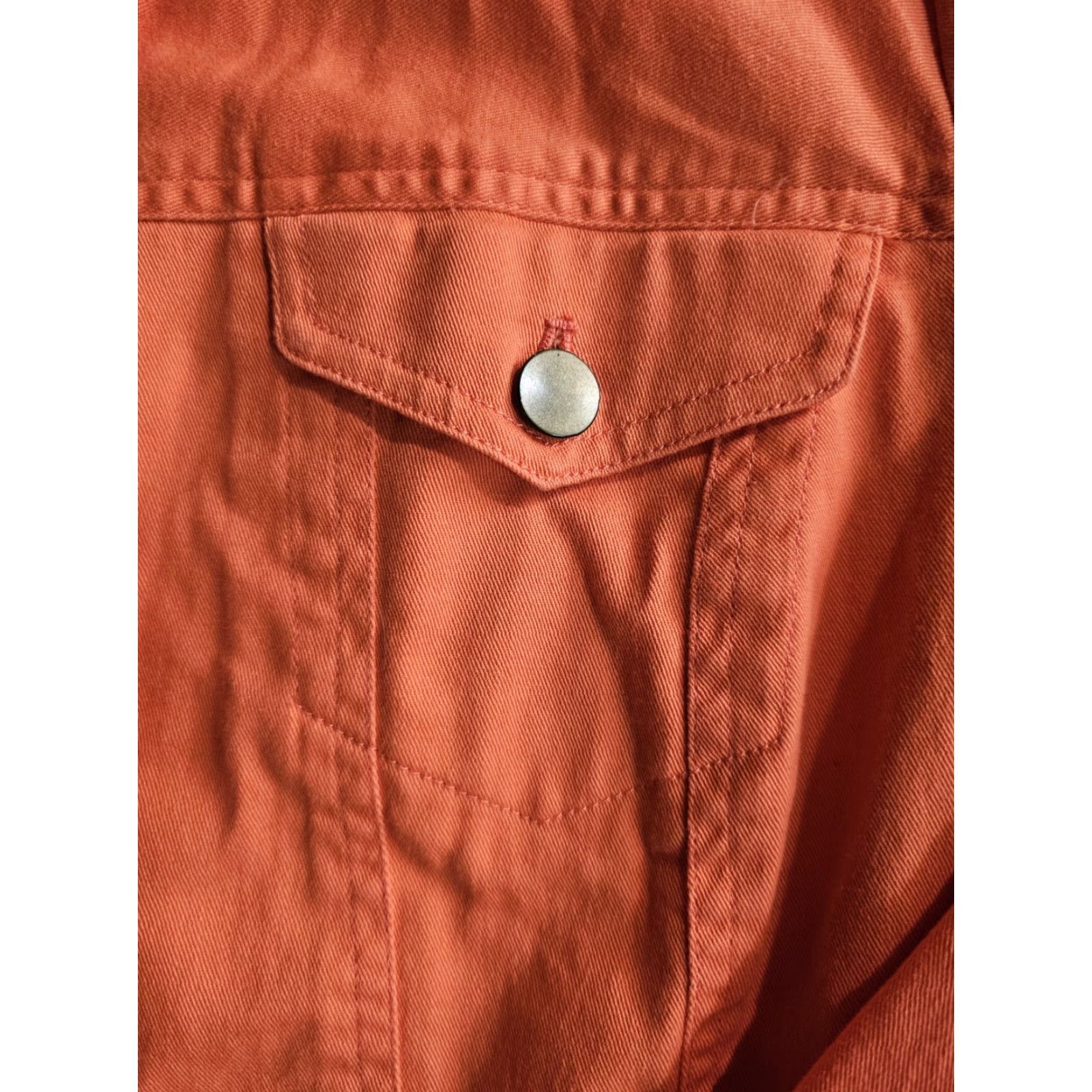 Pendleton VINTAGE Pendleton Denim Button Up Jacket Tangerine Orange Women's Large Reg Jacket Bohemian Retro S Size L / US 10 / IT 46 - 5 Thumbnail